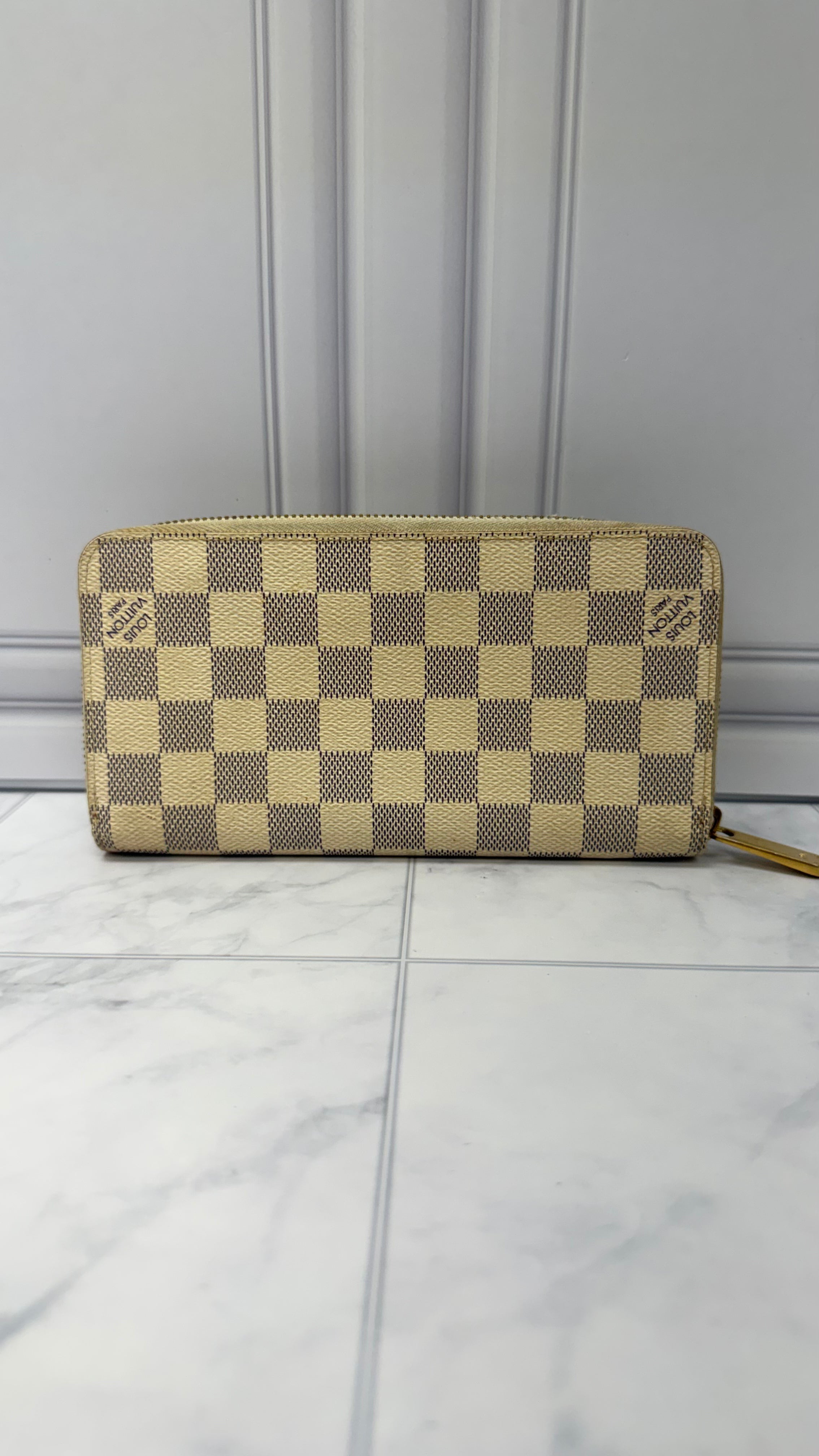 Louis Vuitton Damier Azur Christmas Animation Zippy Wallet