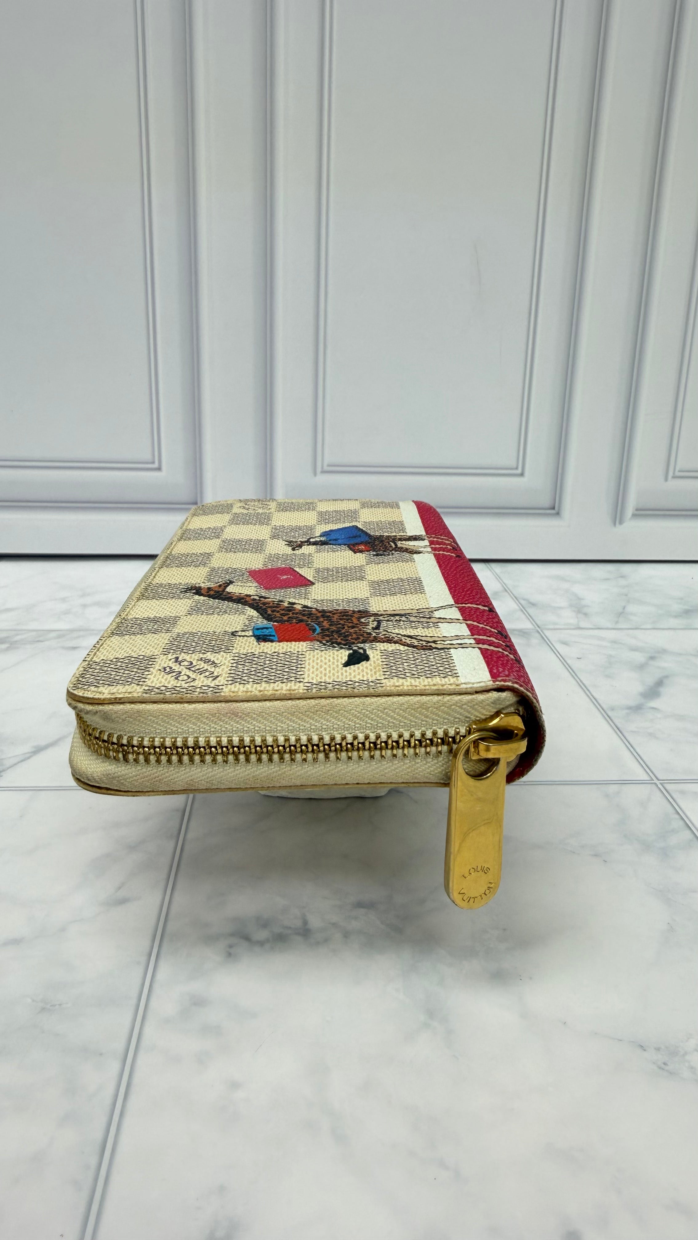 Louis Vuitton Damier Azur Christmas Animation Zippy Wallet