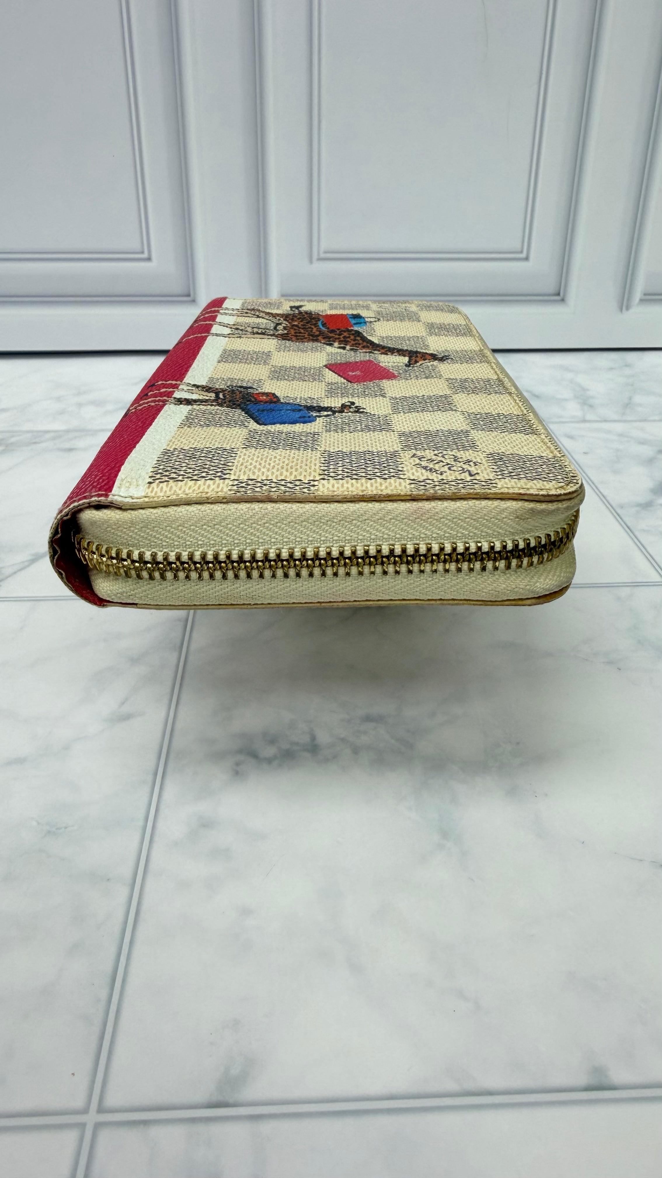 Louis Vuitton Damier Azur Christmas Animation Zippy Wallet