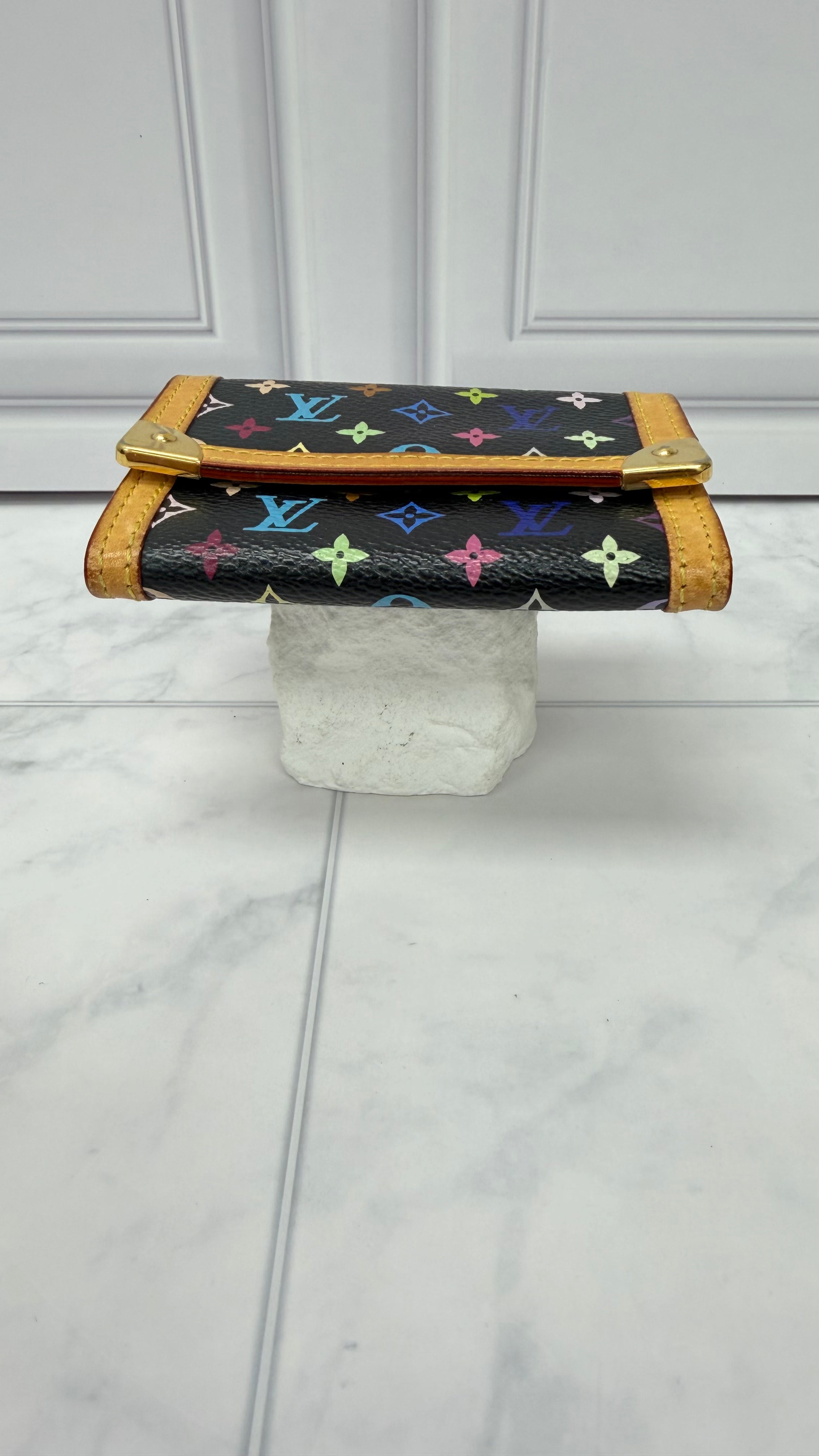 Louis Vuitton Black Multicolor Monogram Coin Purse