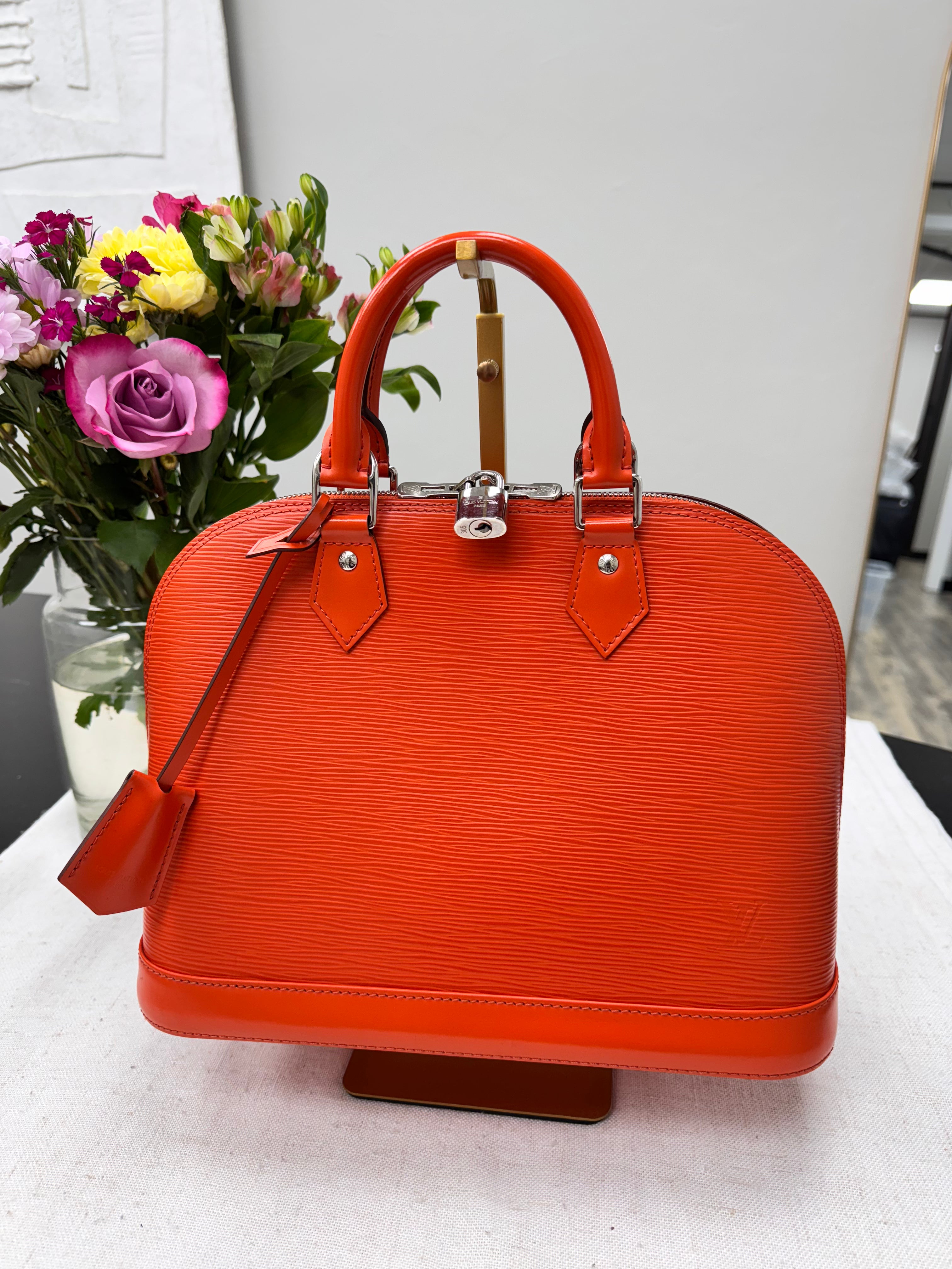 *DONS DROP* Louis Vuitton Orange Epi Leather Alma PM Satchel