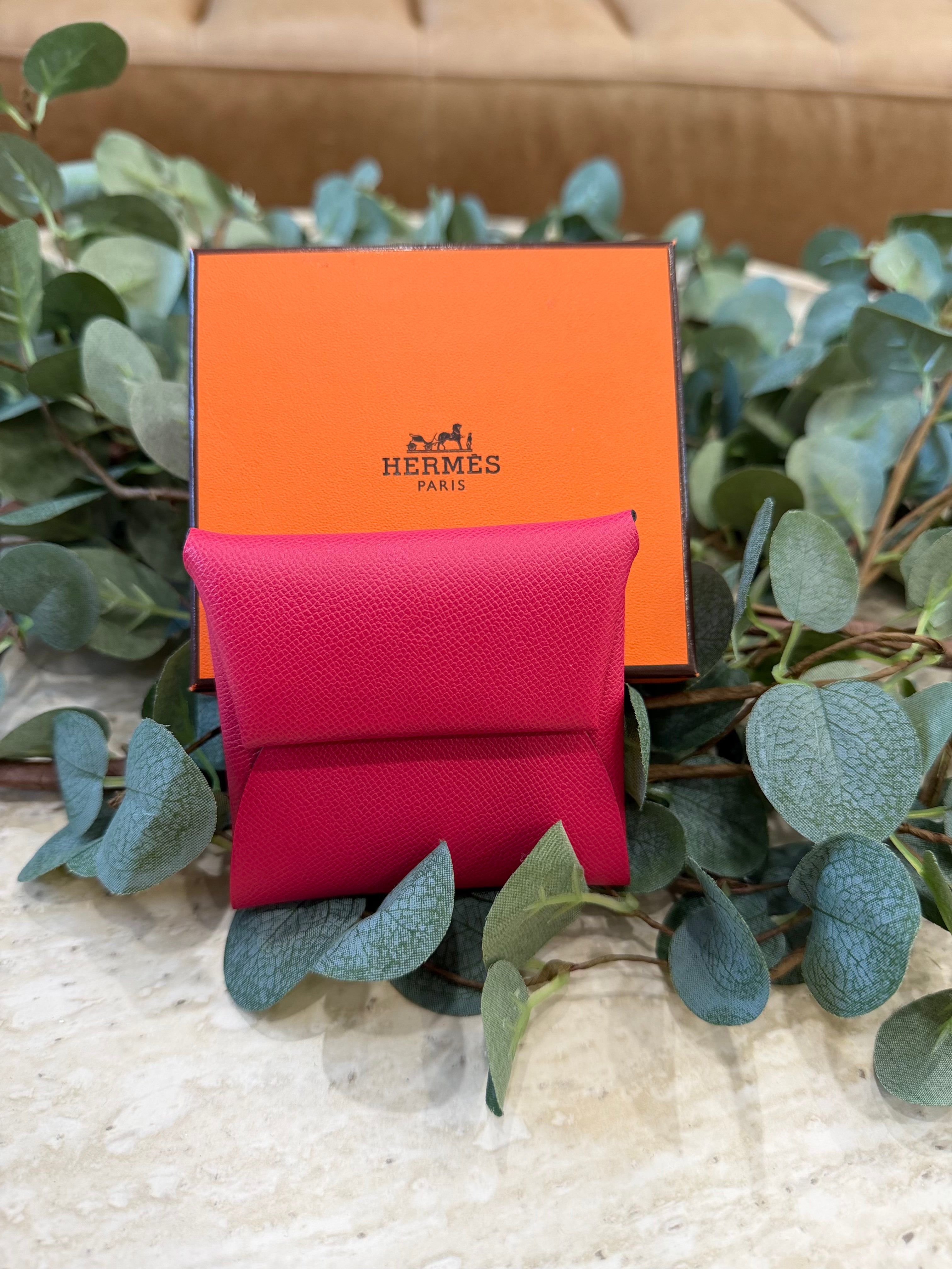 LIKE NEW- Hermes Rose Extreme Epsom Bastia Coin Purse