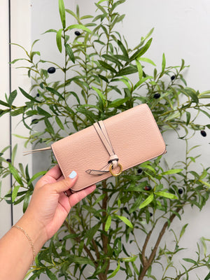 Chloe Pink Grained Leather Wallet