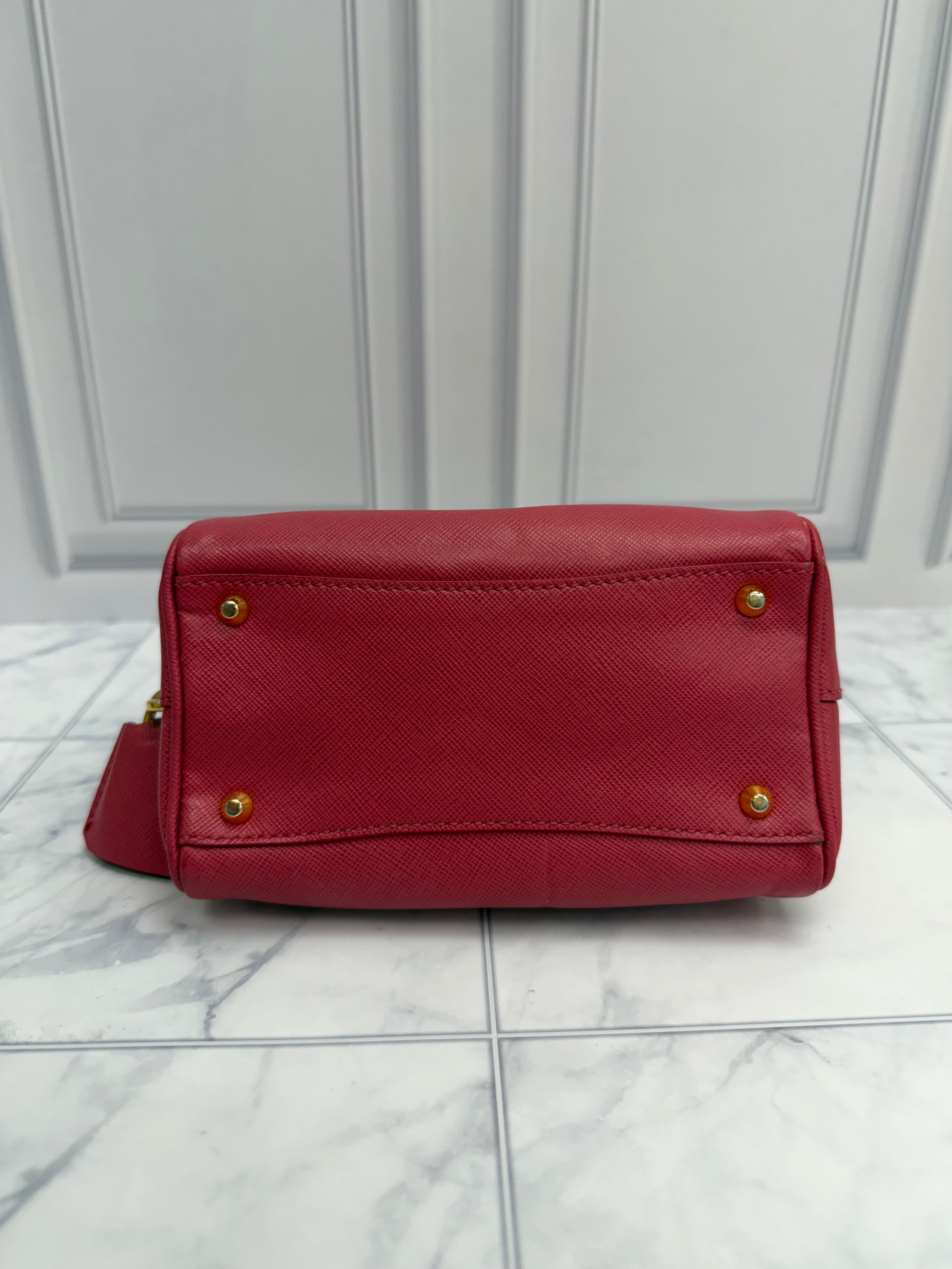 *DONS DROP* Prada Pink Saffiano Leather Lux Mini Convertible Boston Bag