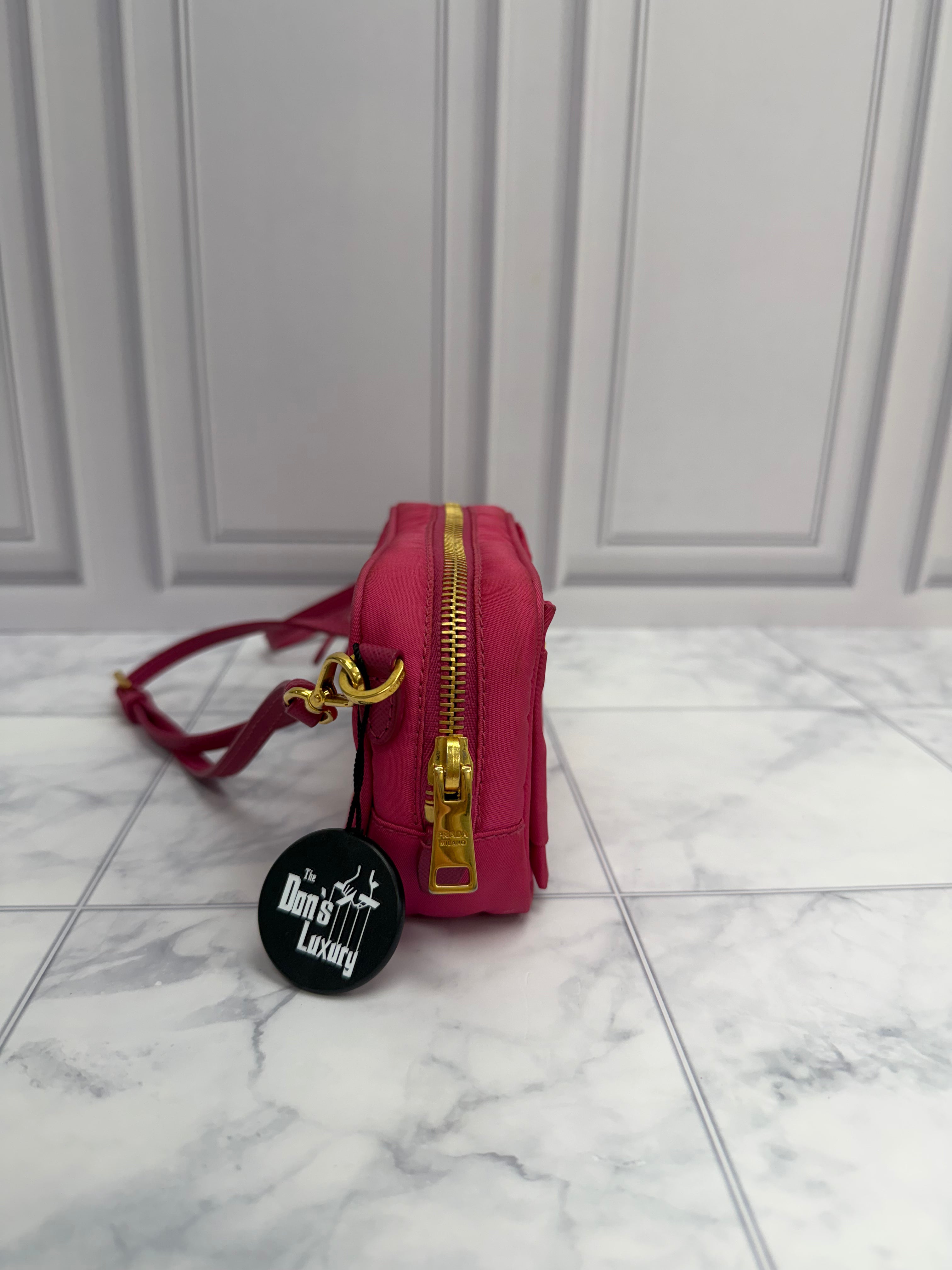 *DONS DROP* Prada Pink Nylon Bow Small Crossbody Bag