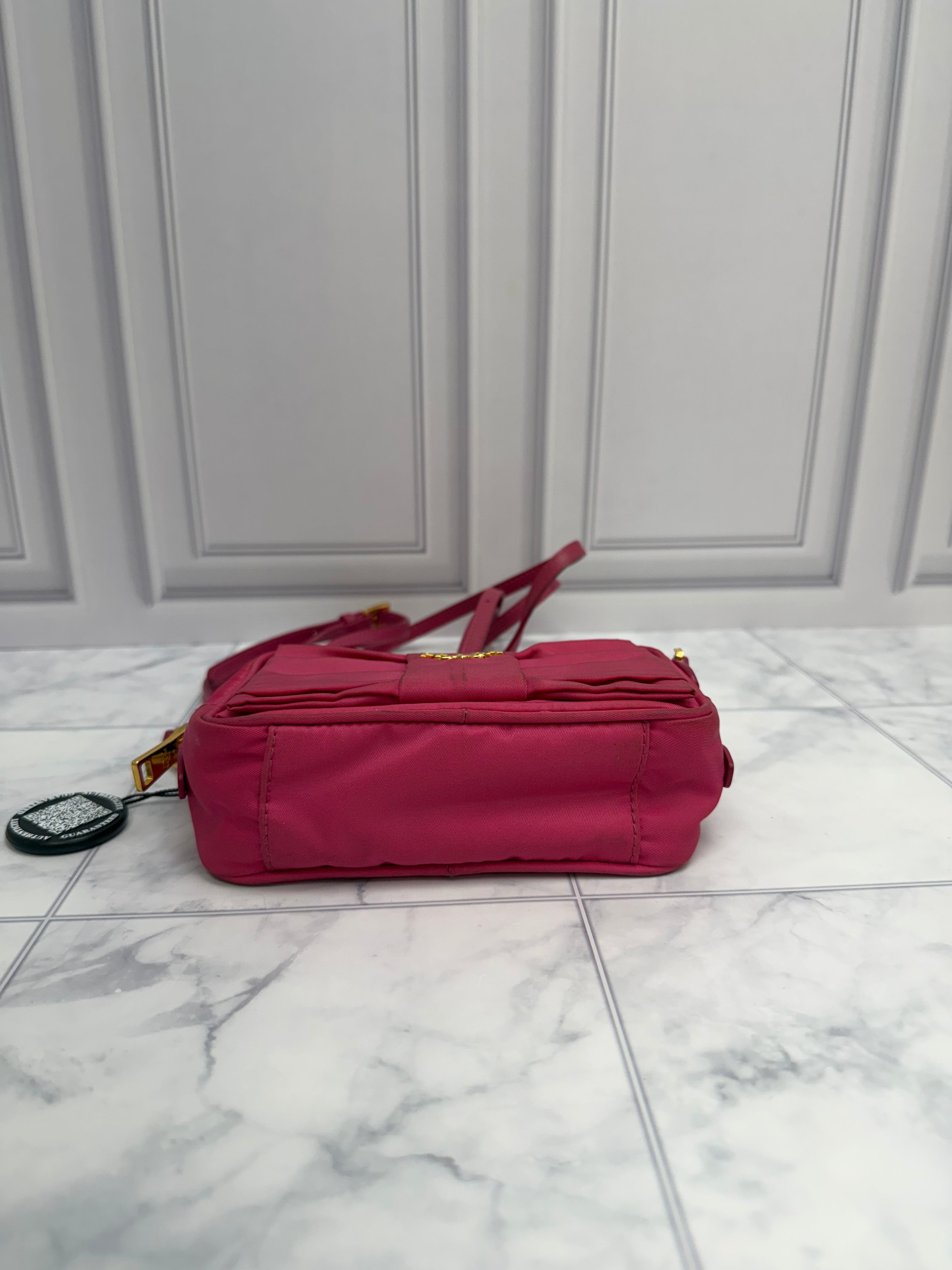 *DONS DROP* Prada Pink Nylon Bow Small Crossbody Bag