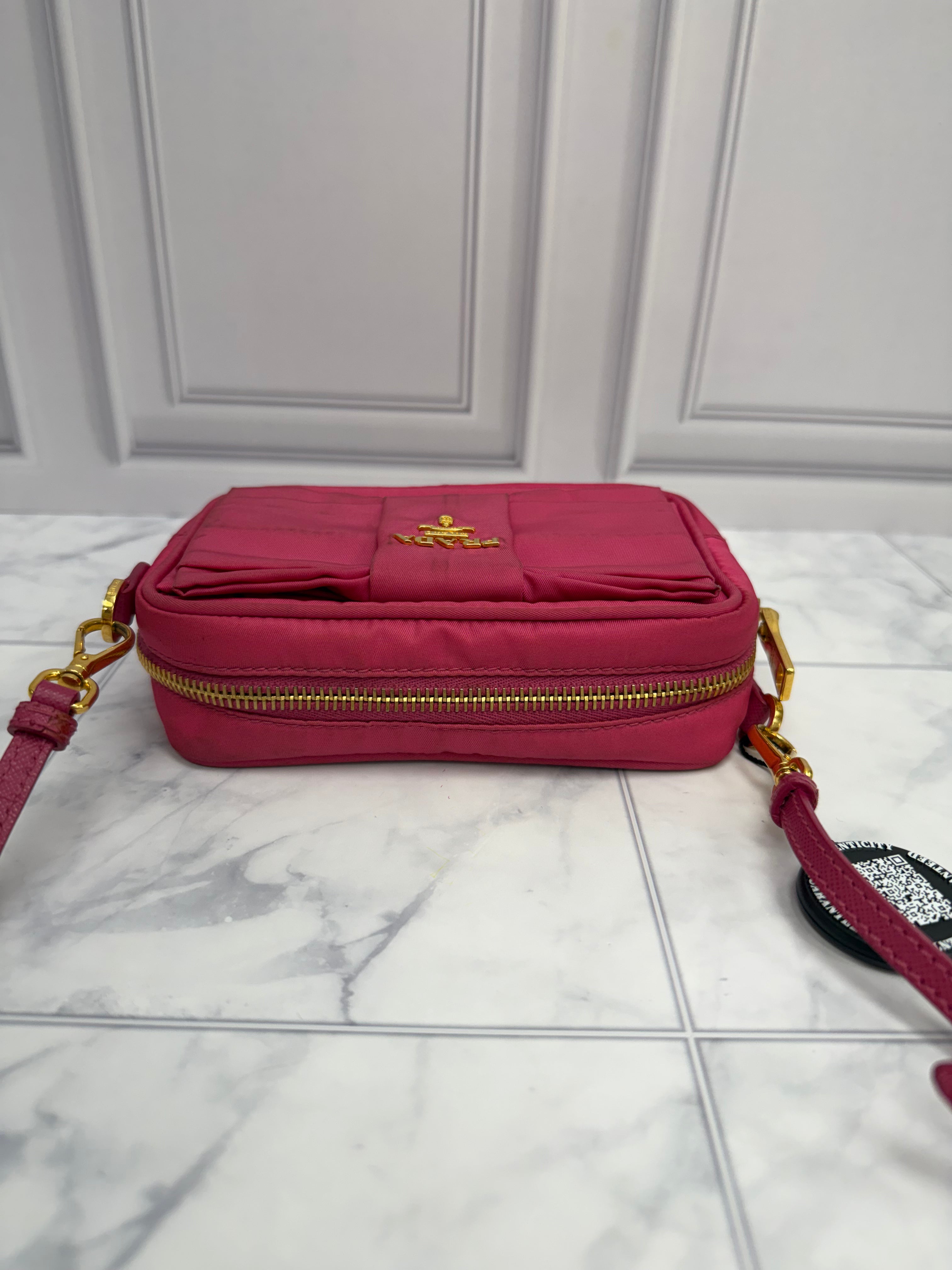*DONS DROP* Prada Pink Nylon Bow Small Crossbody Bag