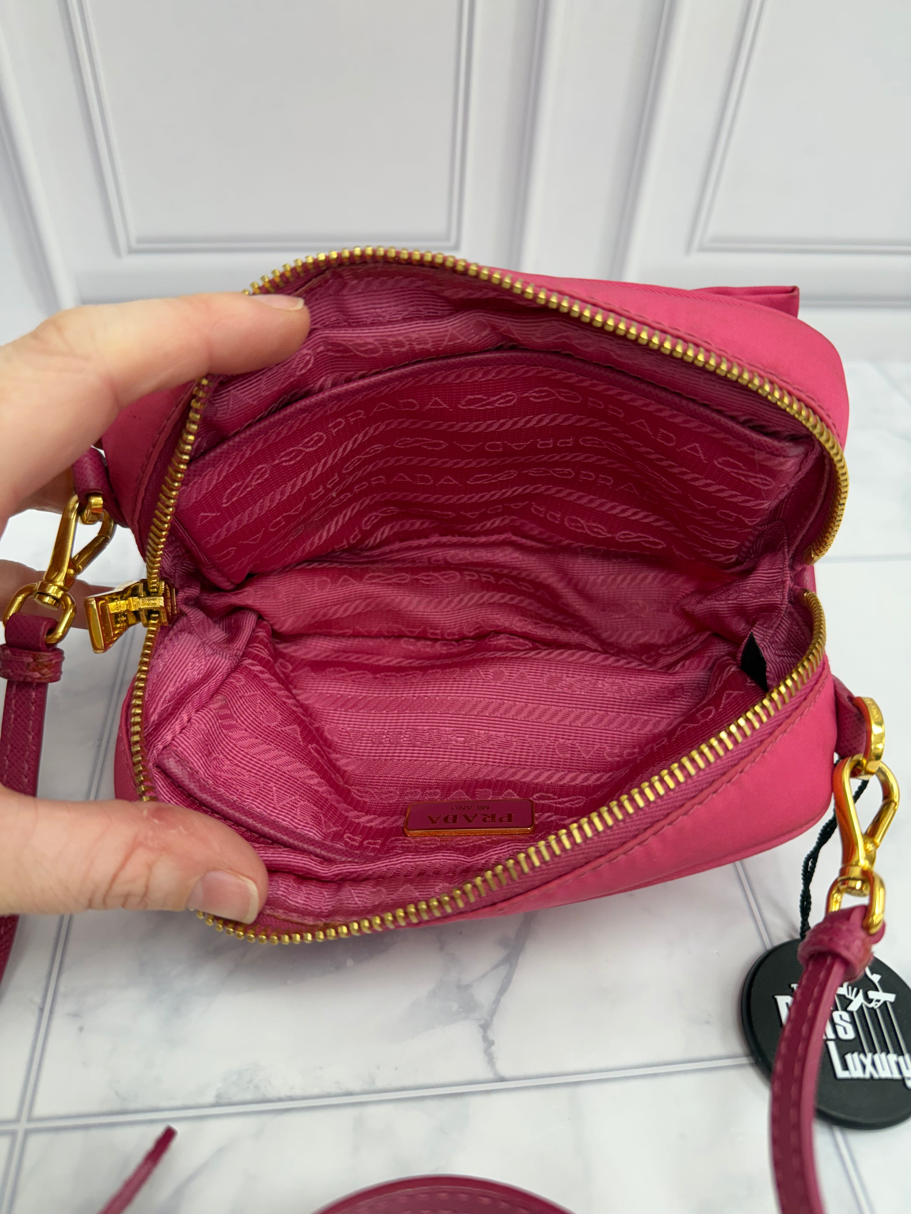 *DONS DROP* Prada Pink Nylon Bow Small Crossbody Bag