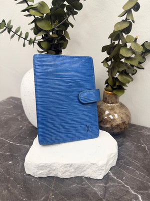 Louis Vuitton Blue Epi Leather Passport Agenda Cover PM