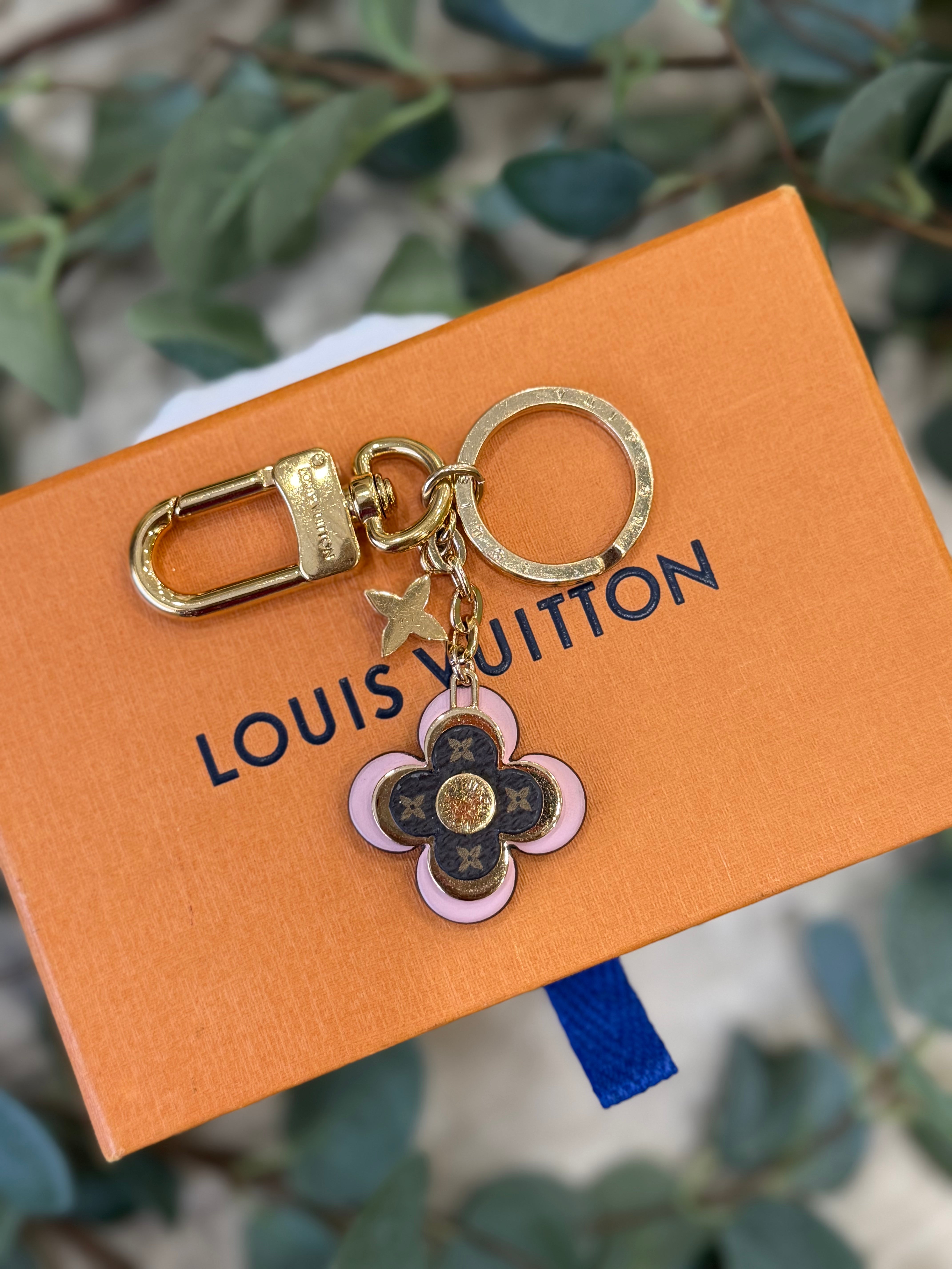 Louis Vuitton Monogram & Pink Blooming Flower Bag Charm