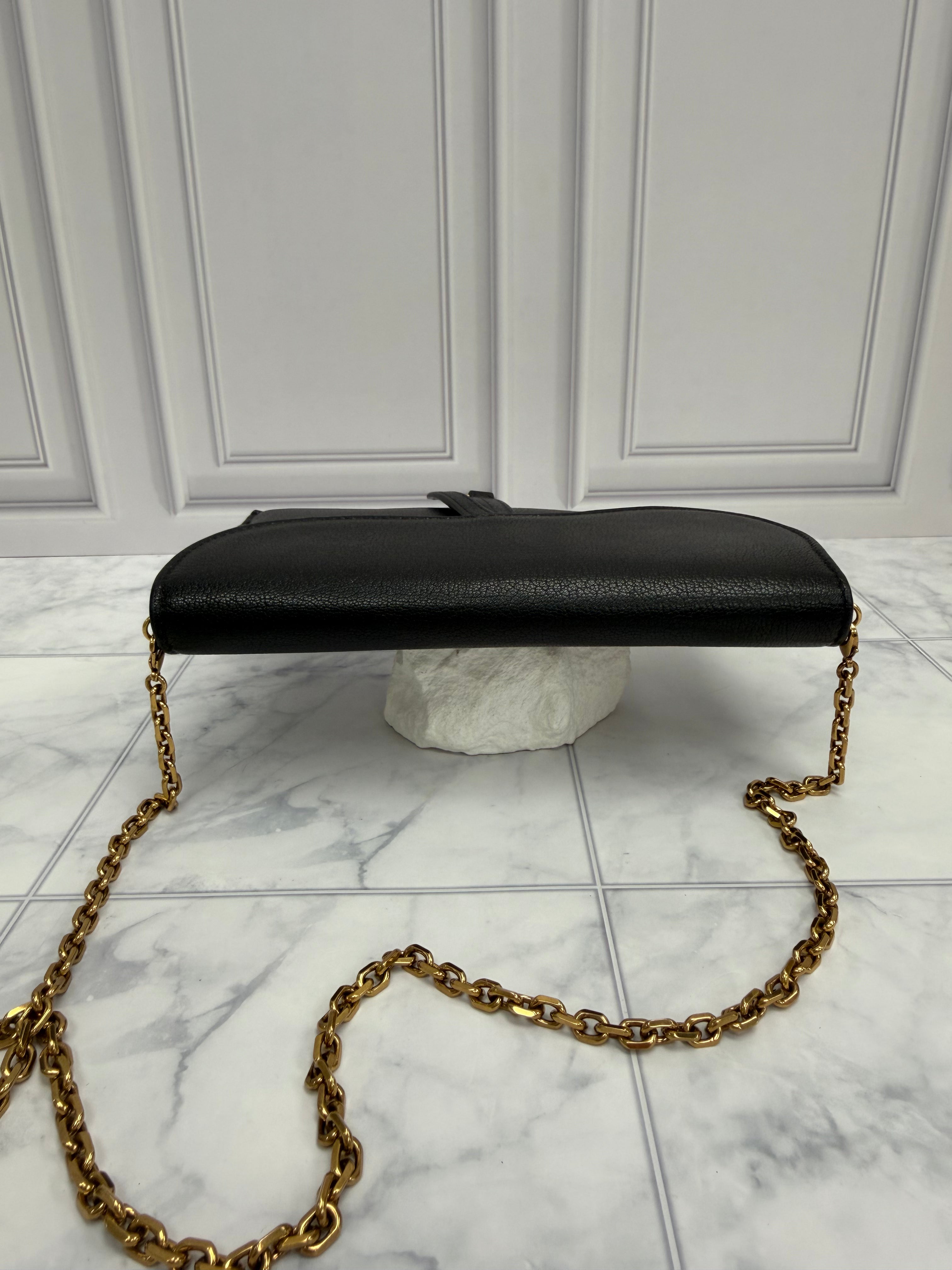 *DONS DROP* Christian Dior Black Leather Wallet on a Chain