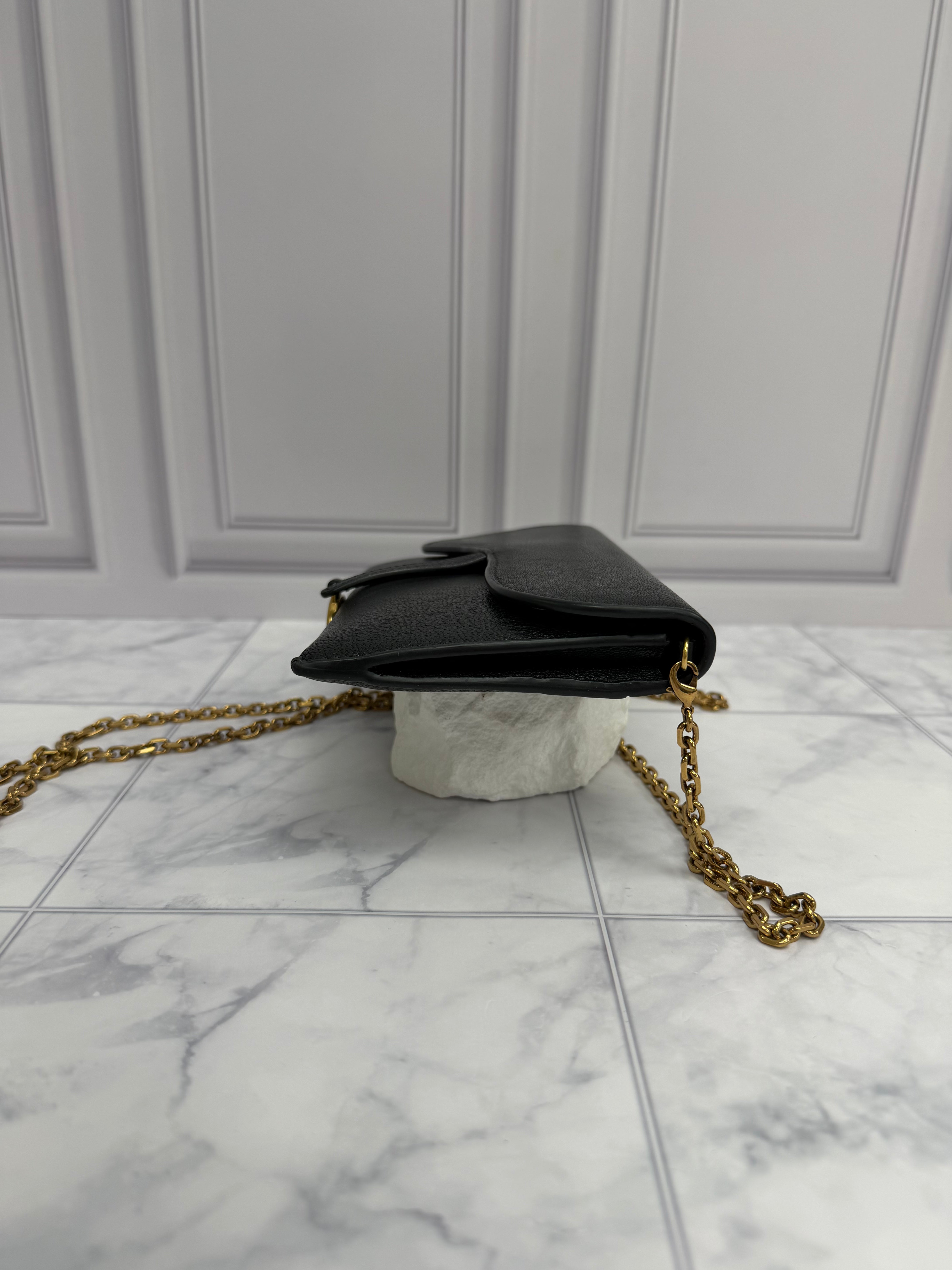 *DONS DROP* Christian Dior Black Leather Wallet on a Chain
