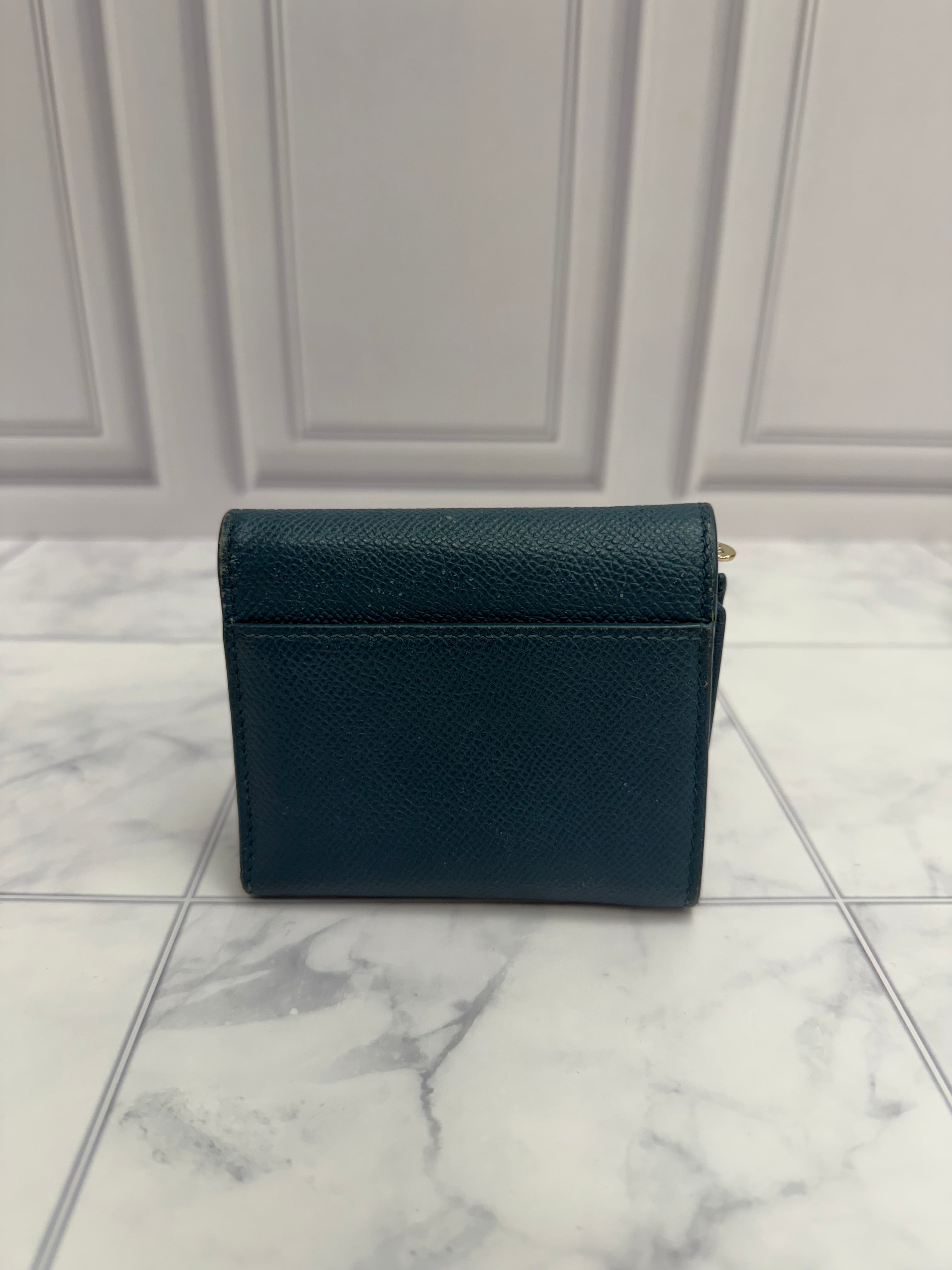 *DONS DROP* Christian Dior Blue Leather Compact Wallet