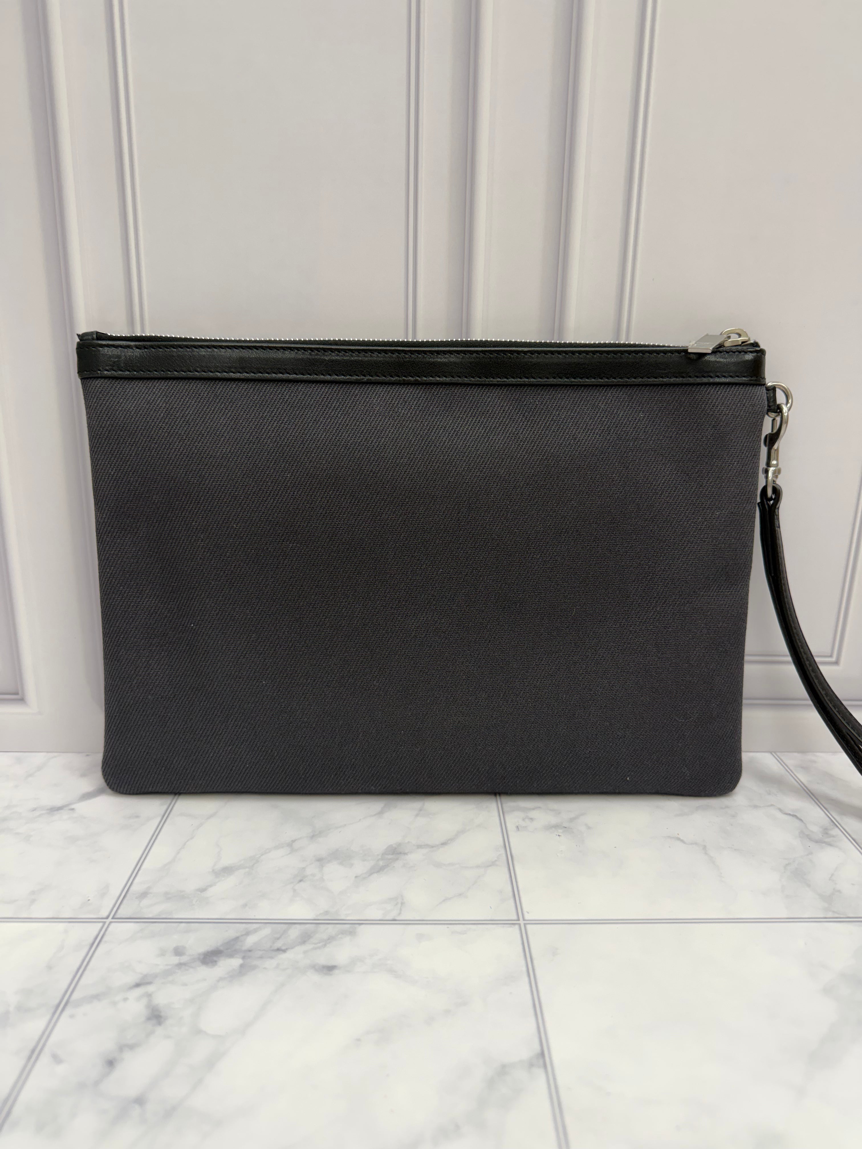 *DONS DROP* Saint Laurent YSL Black Canvas Pouch