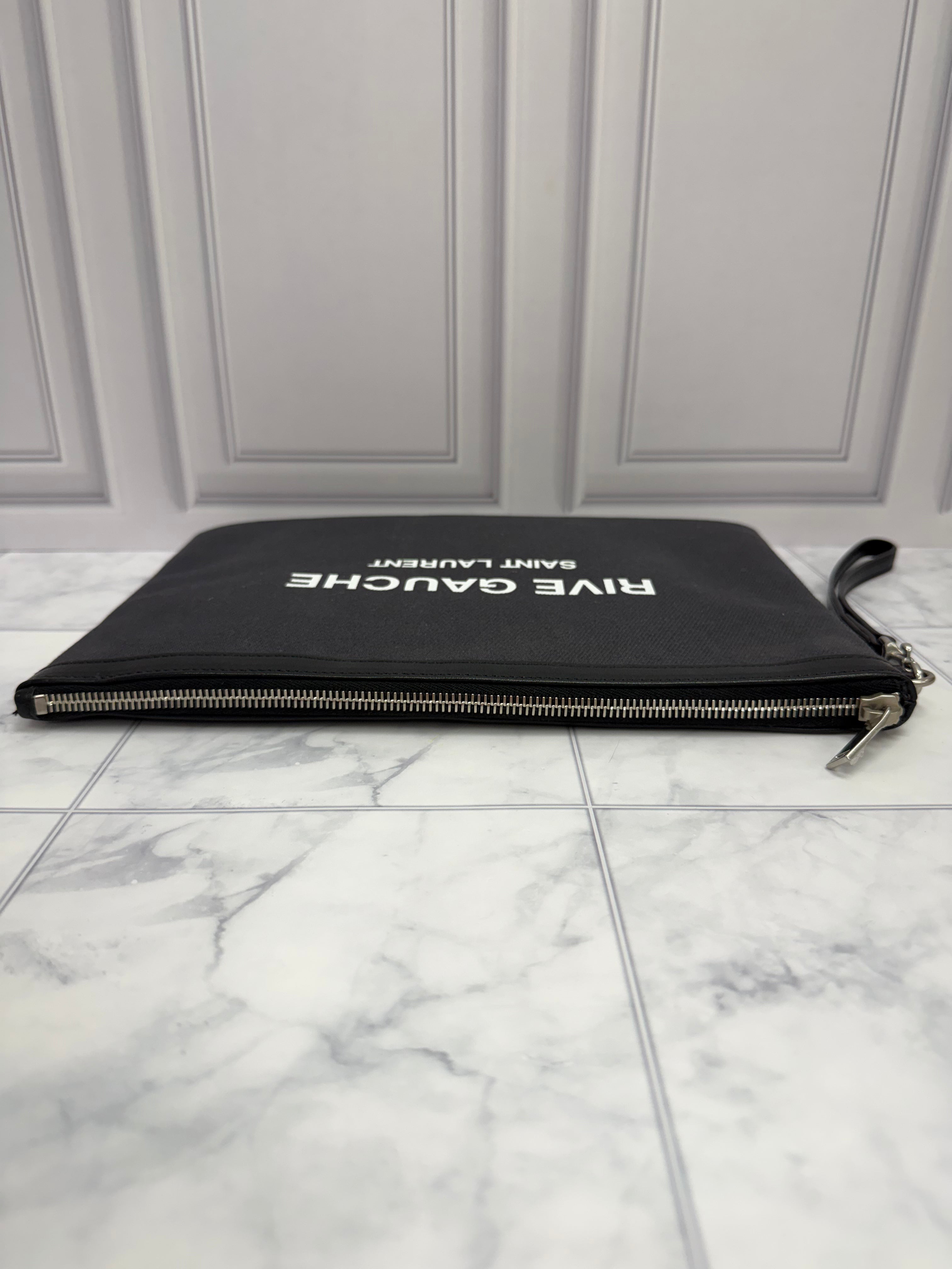 *DONS DROP* Saint Laurent YSL Black Canvas Pouch