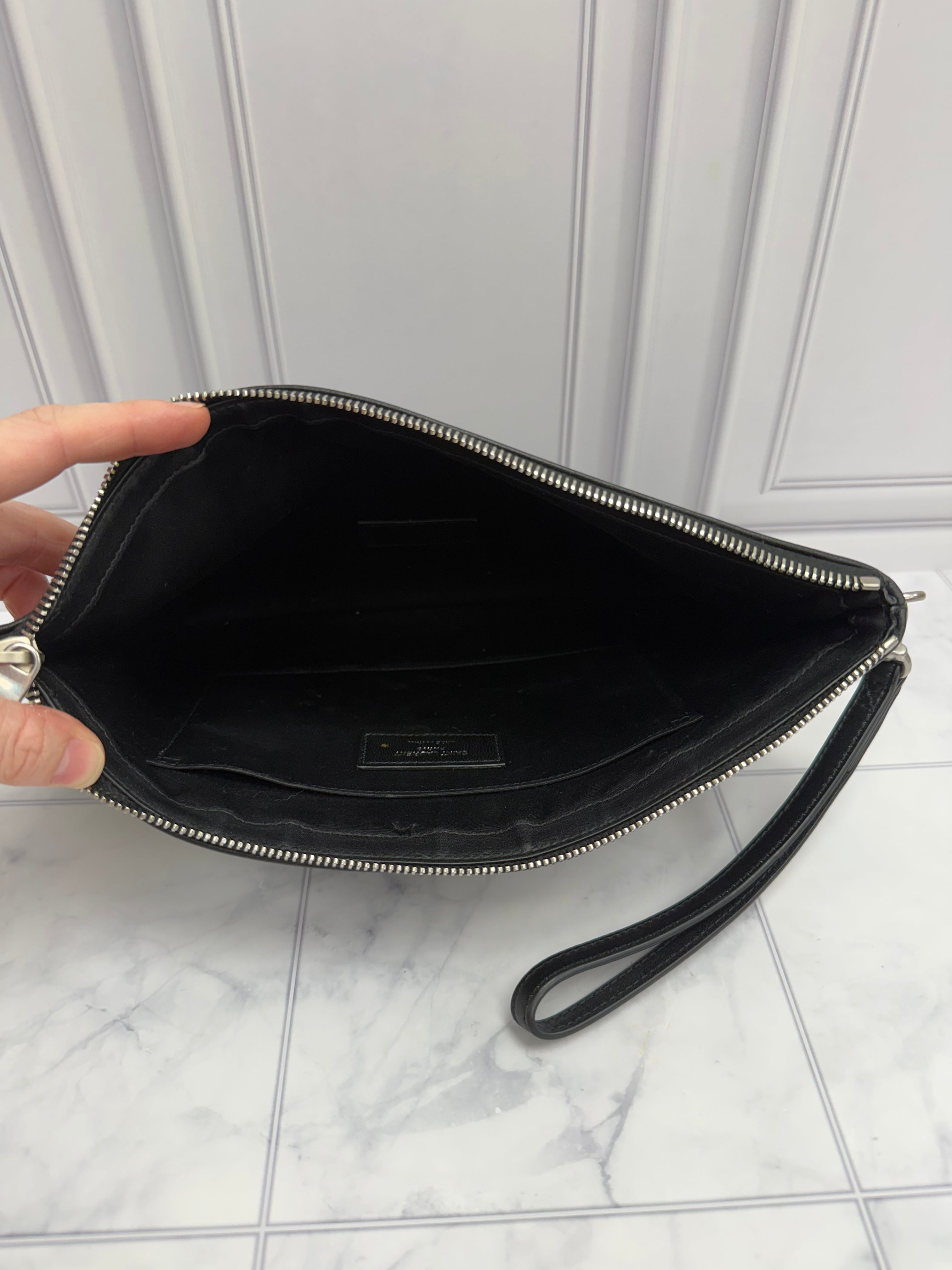 *DONS DROP* Saint Laurent YSL Black Canvas Pouch