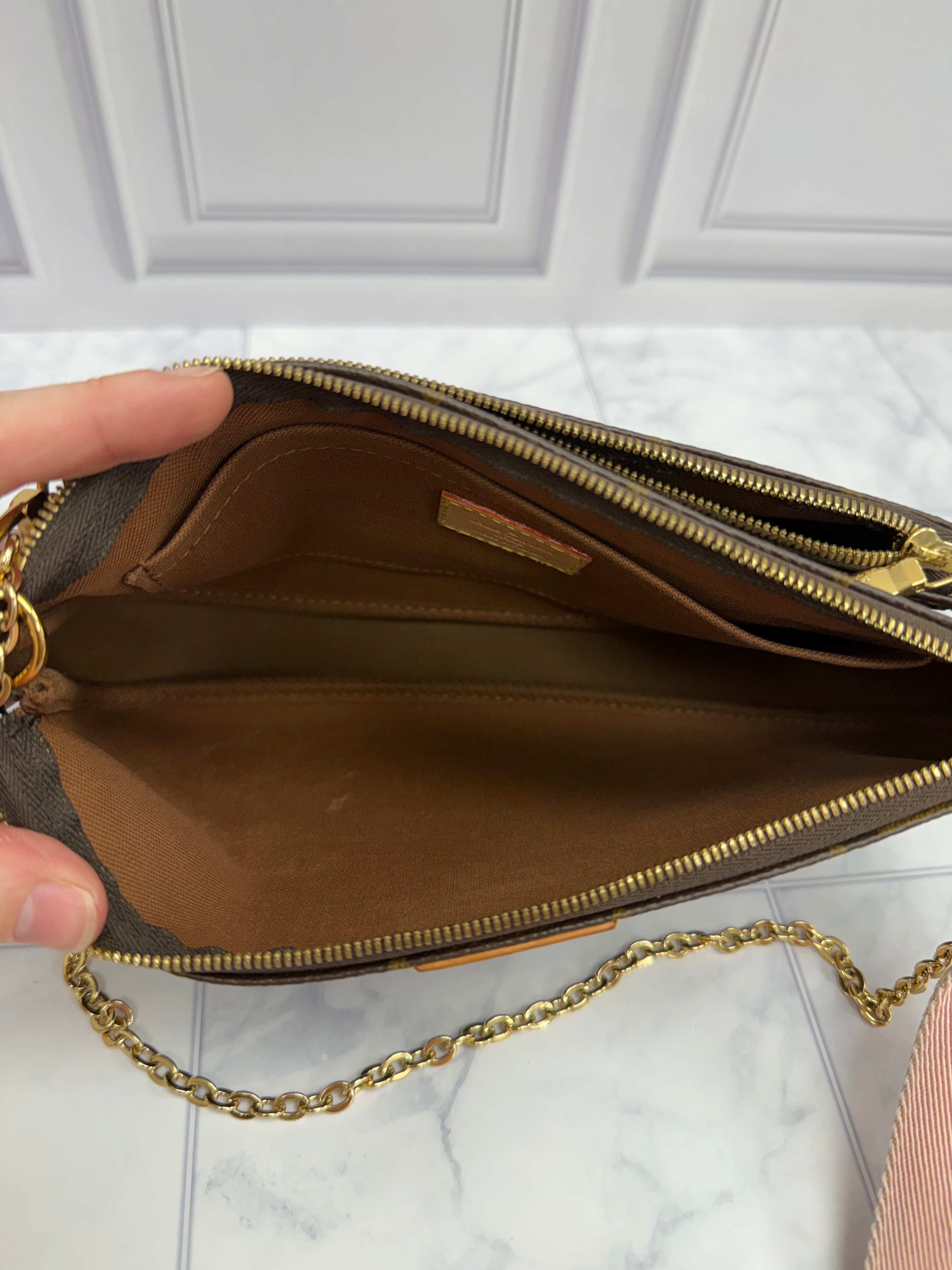 *DONS DROP* Louis Vuitton Monogram & Pink Strap Multi Pochette Accessories