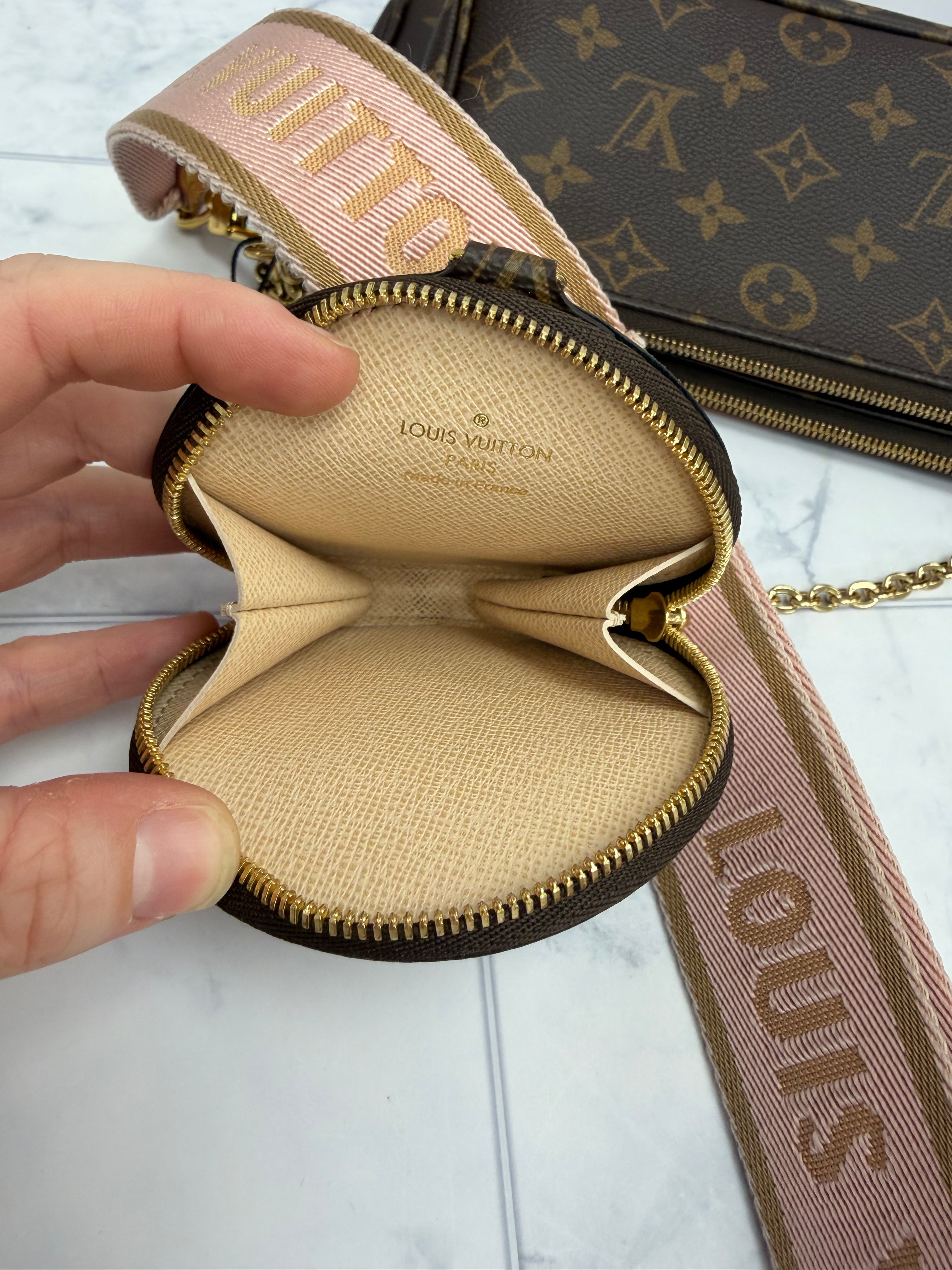 *DONS DROP* Louis Vuitton Monogram & Pink Strap Multi Pochette Accessories