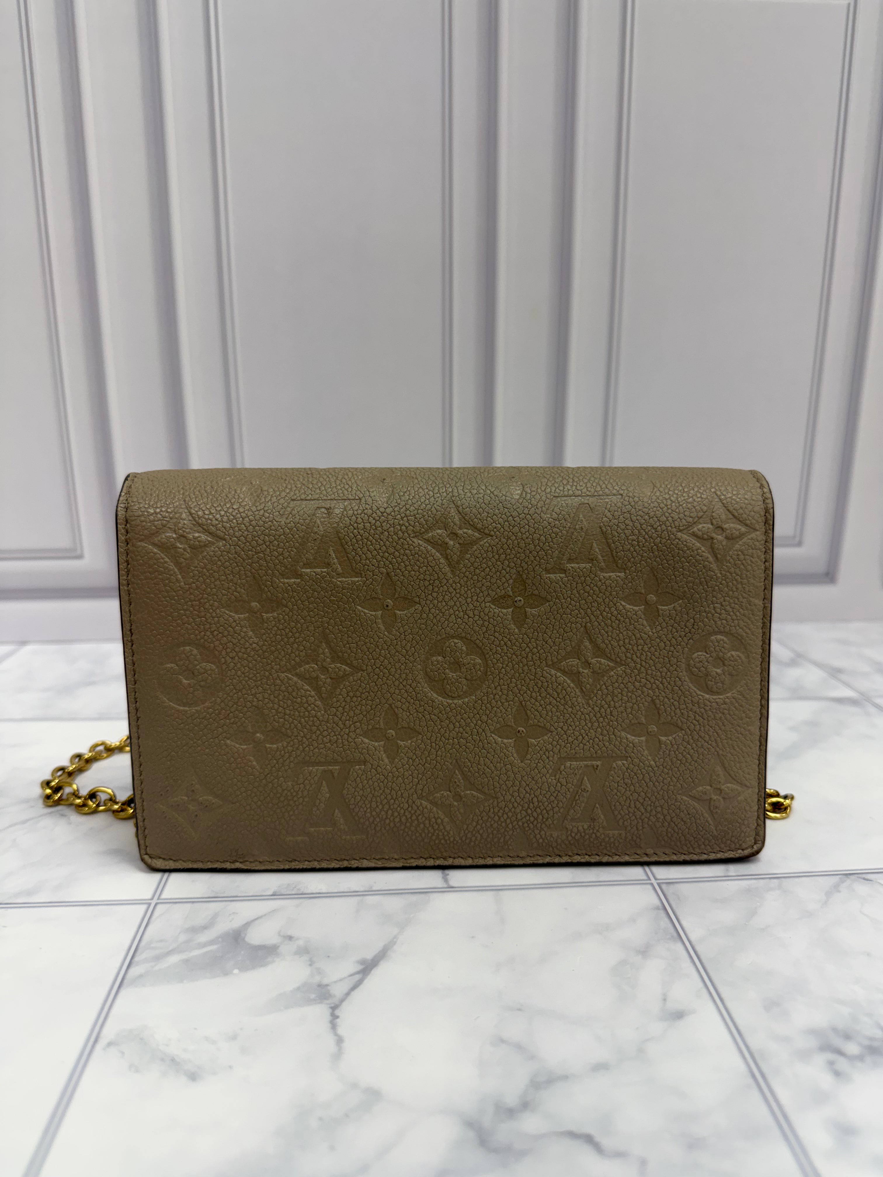 *DONS DROP* Louis Vuitton Turtledove Empreinte Vavin Wallet on a Chain