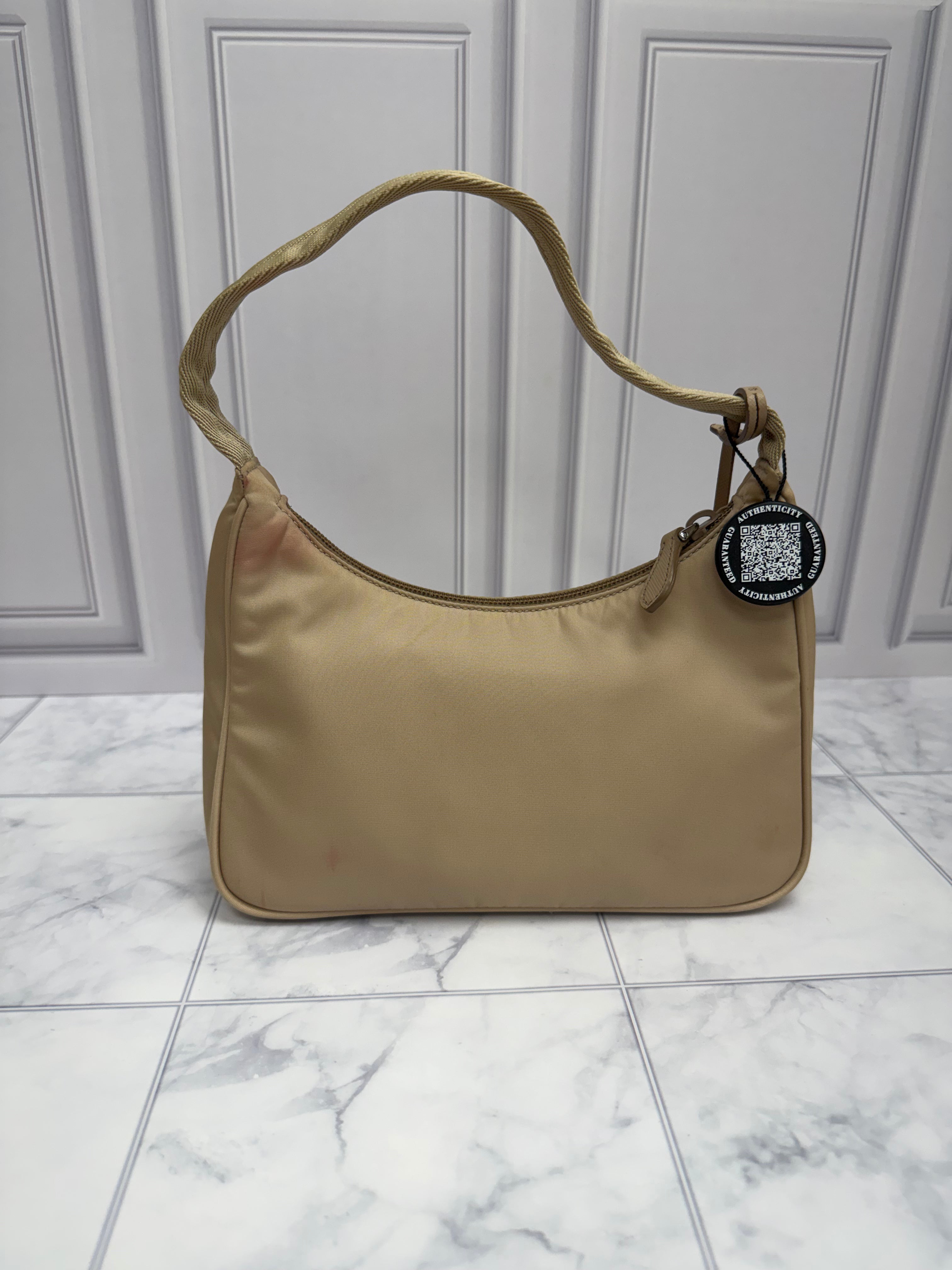 *DONS DROP* Prada Beige Nylon 2000 Mini Deserto Shoulder Bag