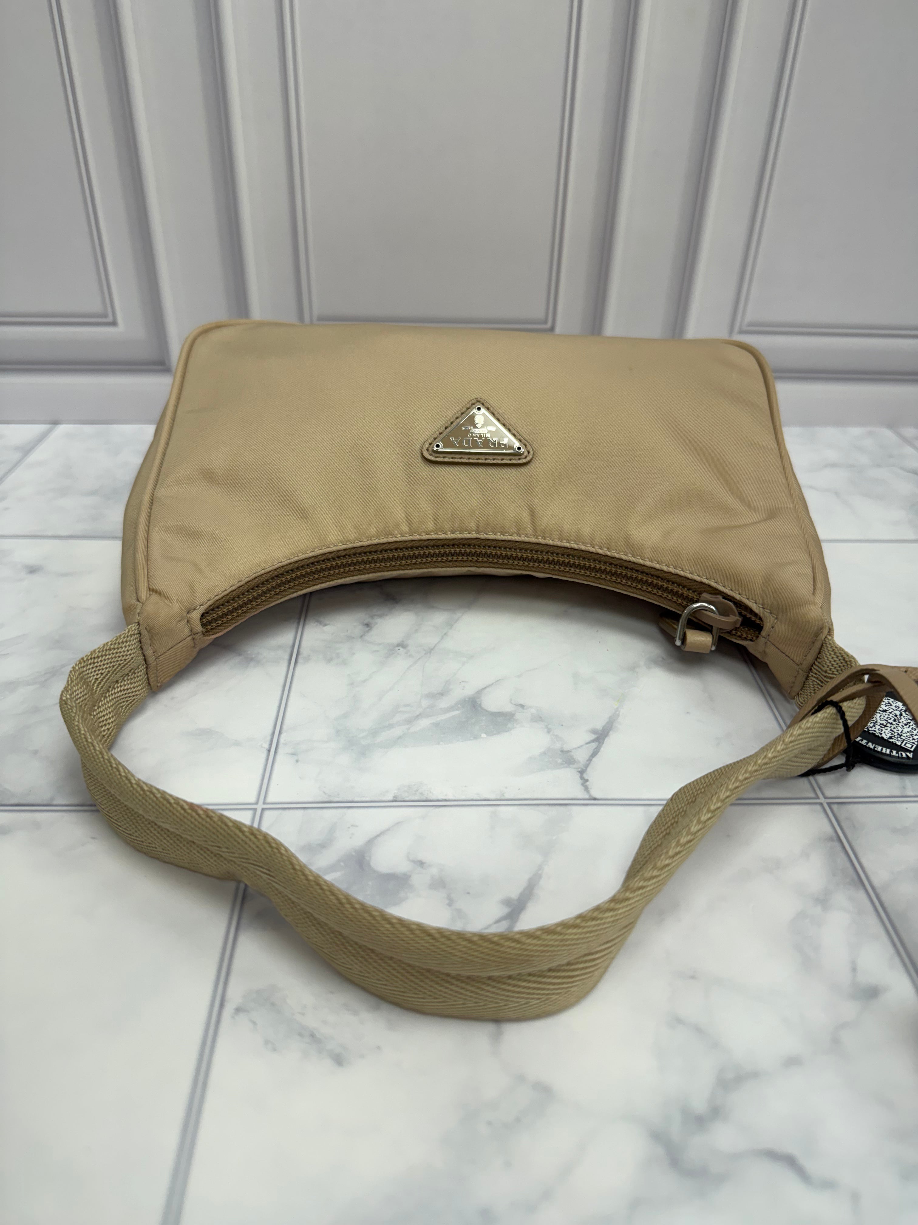 *DONS DROP* Prada Beige Nylon 2000 Mini Deserto Shoulder Bag