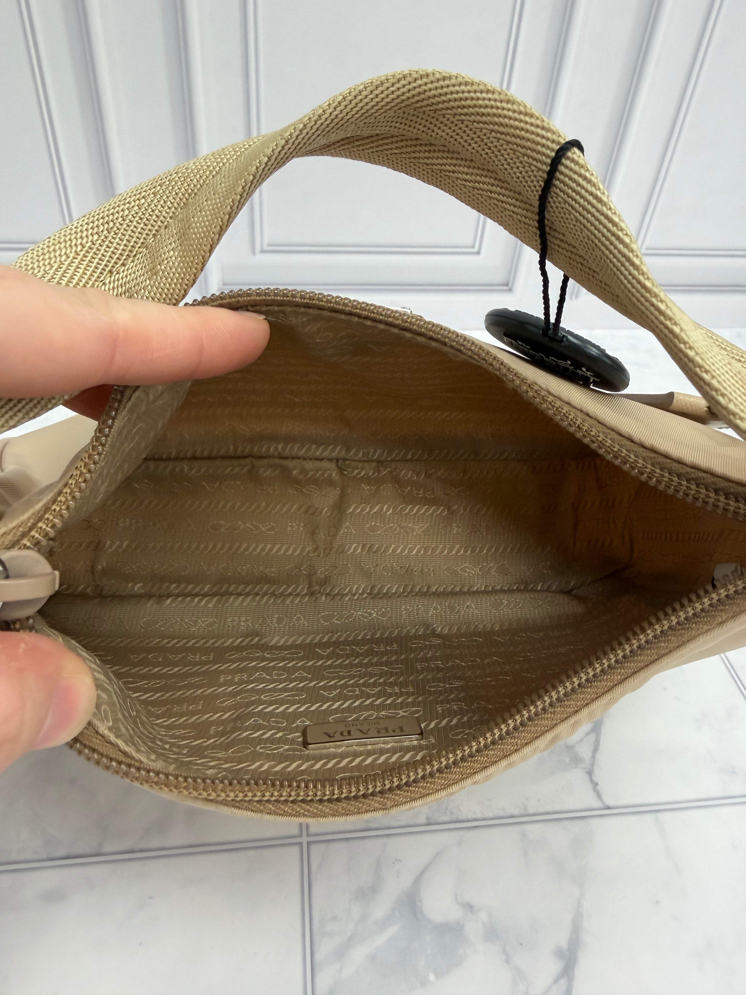 *DONS DROP* Prada Beige Nylon 2000 Mini Deserto Shoulder Bag
