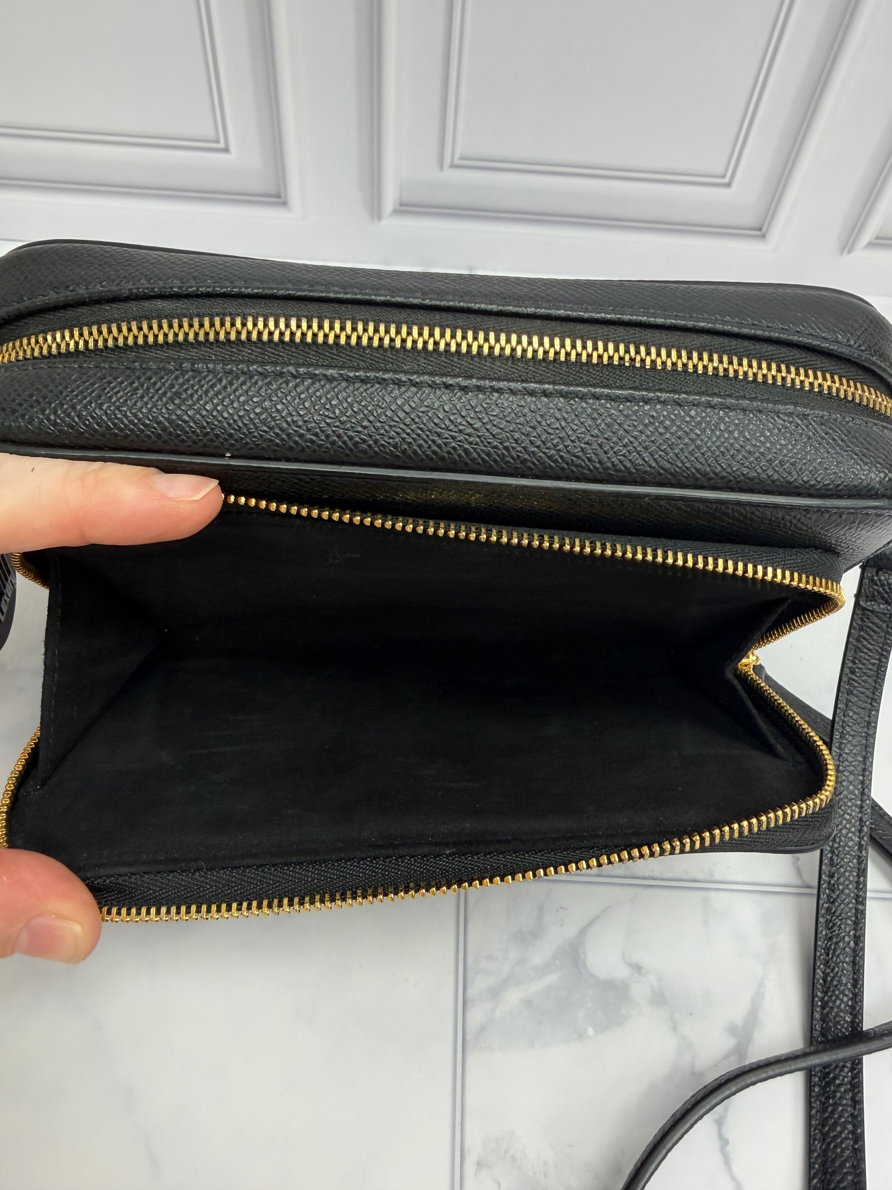 *DONS DROP* Christian Dior Black Leather Caro Double Crossbody Bag