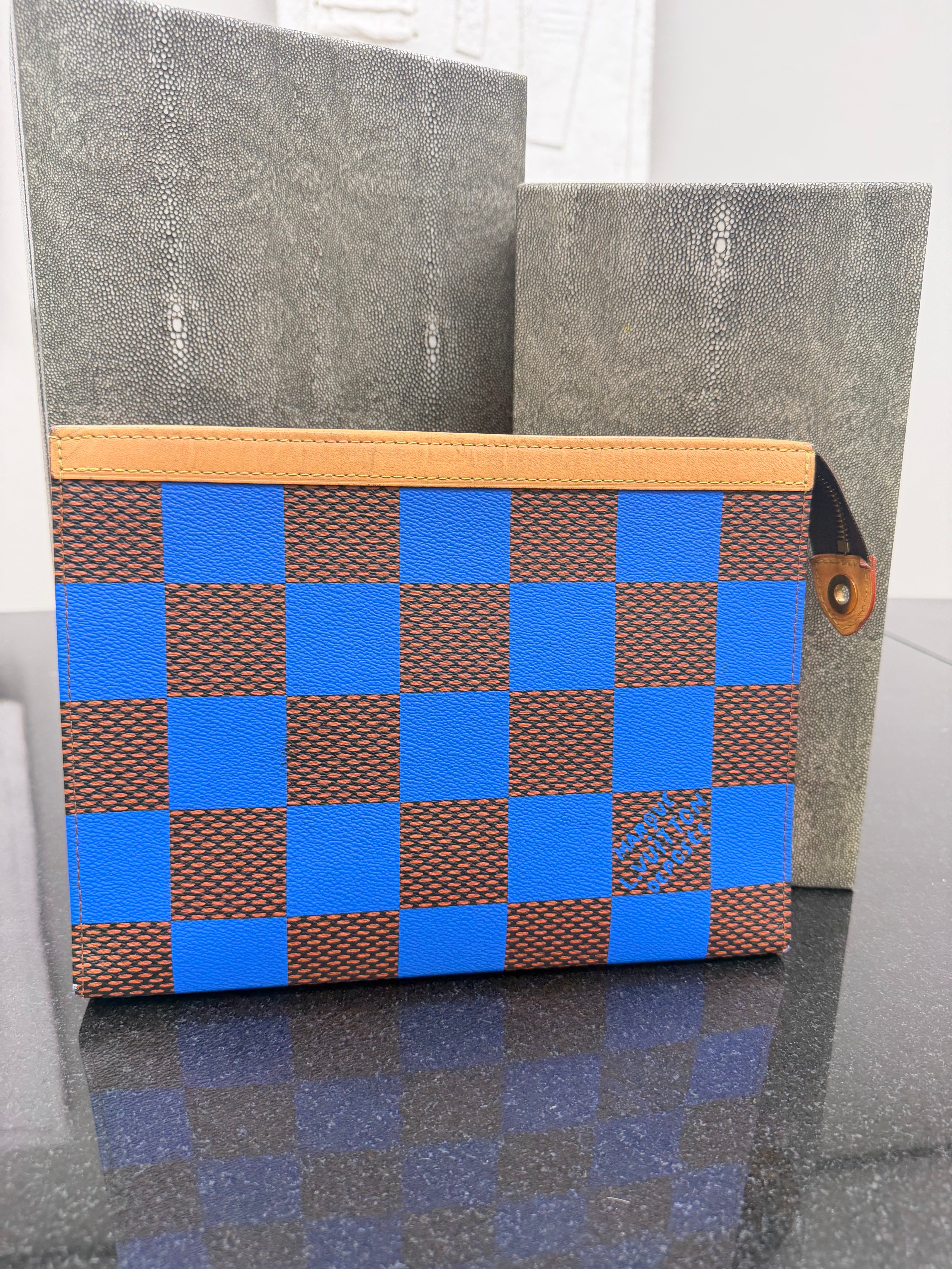 Louis Vuitton Damier Blue Pop Pochette Toiletries