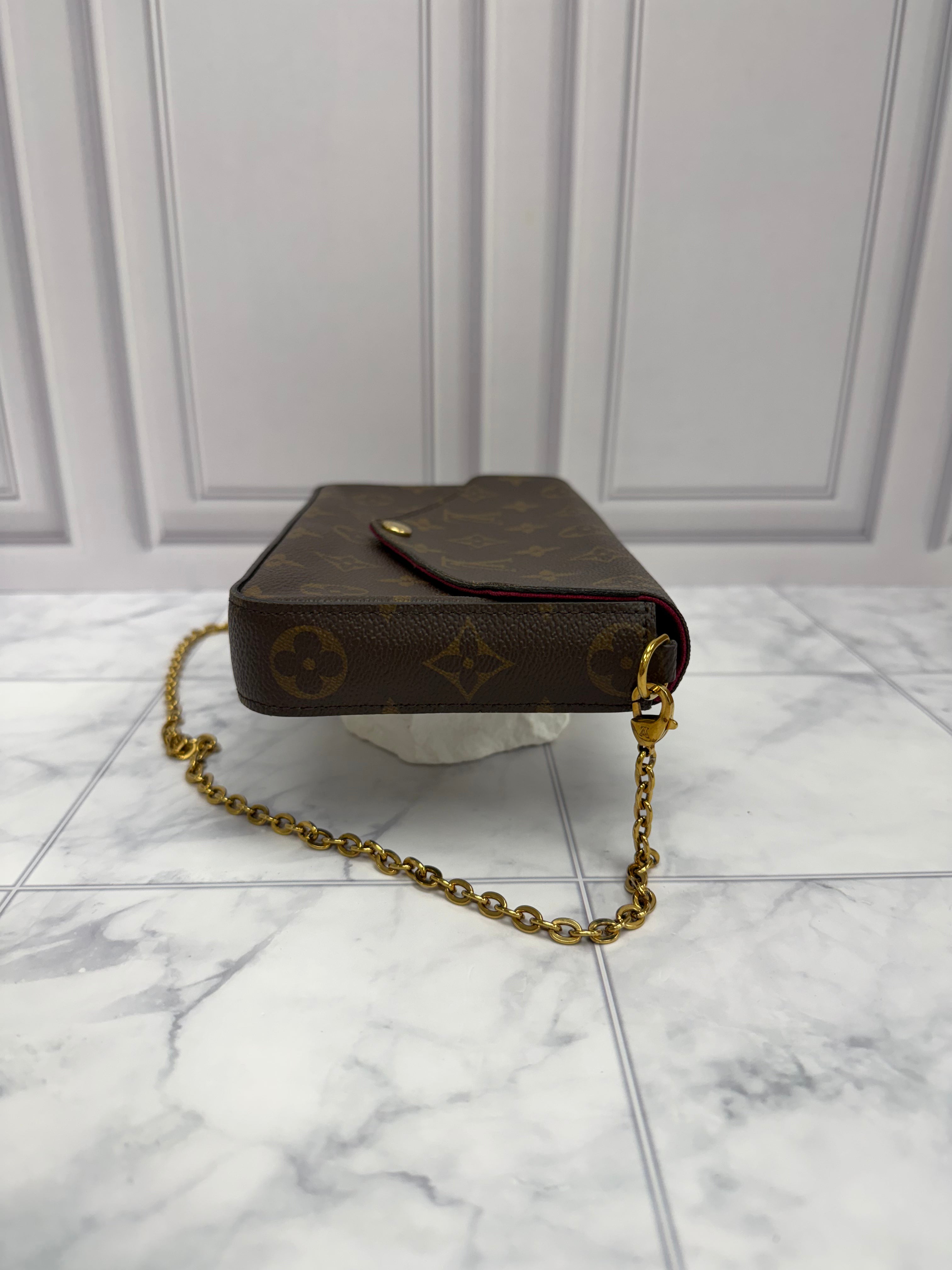 *DONS DROP* Louis Vuitton Fushia Monogram Felicie Pochette Crossbody