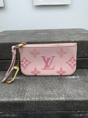Louis Vuitton Pink Empreinte Leather Giant By The Pool Key Cles