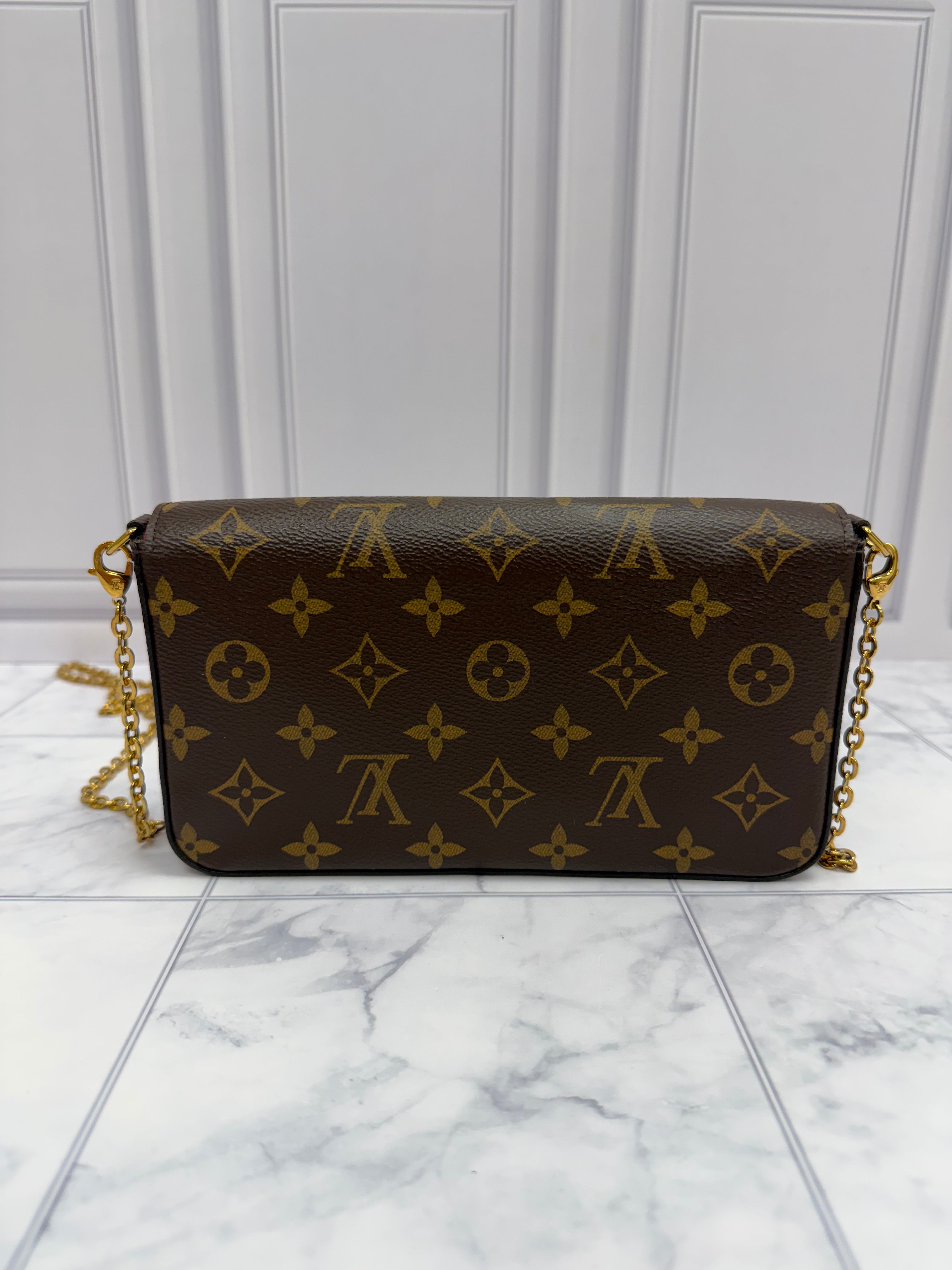 *DONS DROP*  Louis Vuitton Monogram & Fuchsia Felicie Pochette