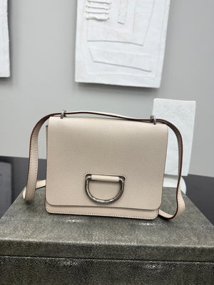 Burberry Beige Grained Leather Crossbody Bag