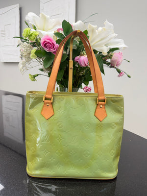 Louis Vuitton Green Vernis Houston Shoulder Bag