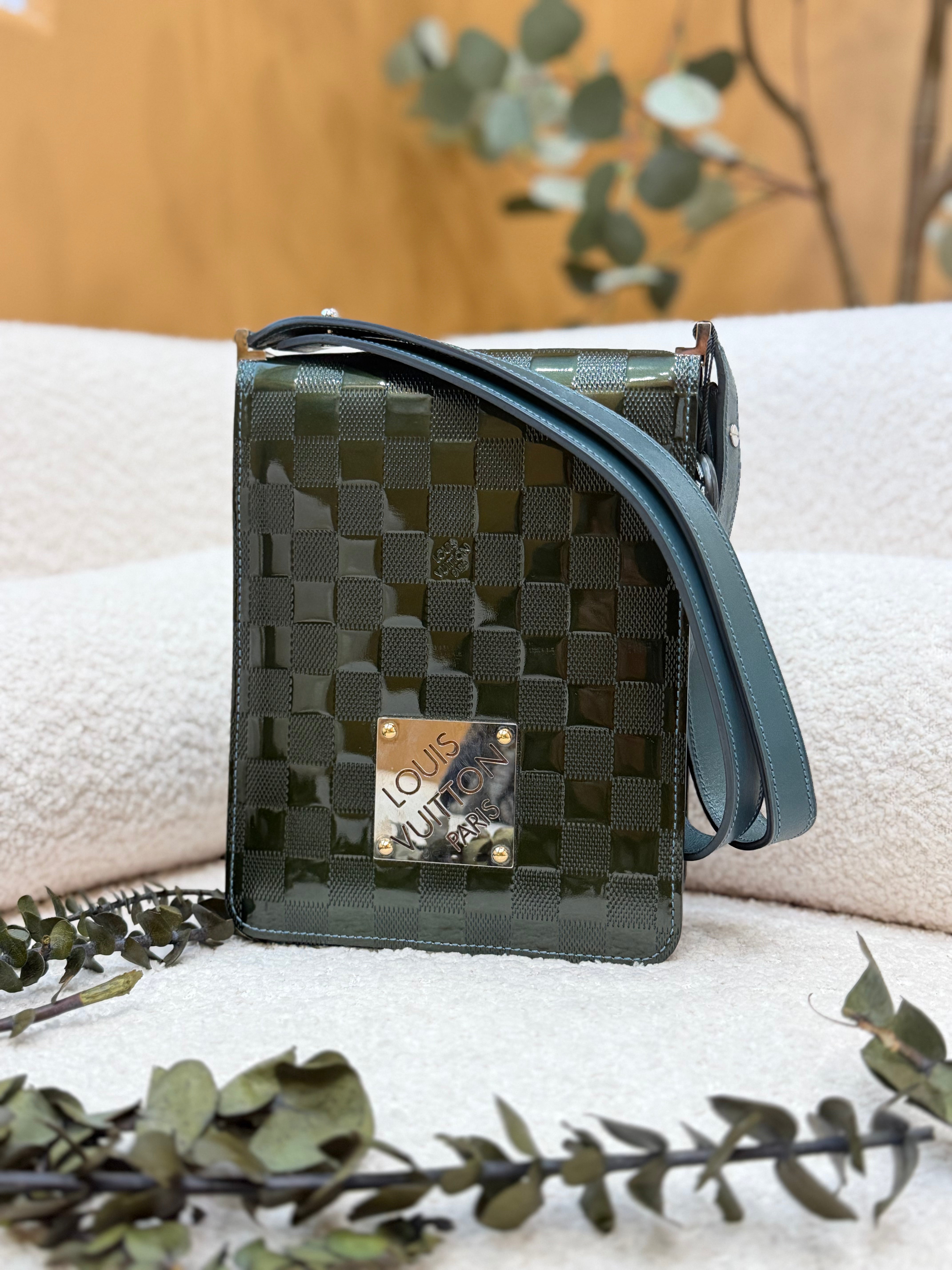 Louis Vuitton Dark Green Damier Vernis Cabaret Club Shoulder Bag