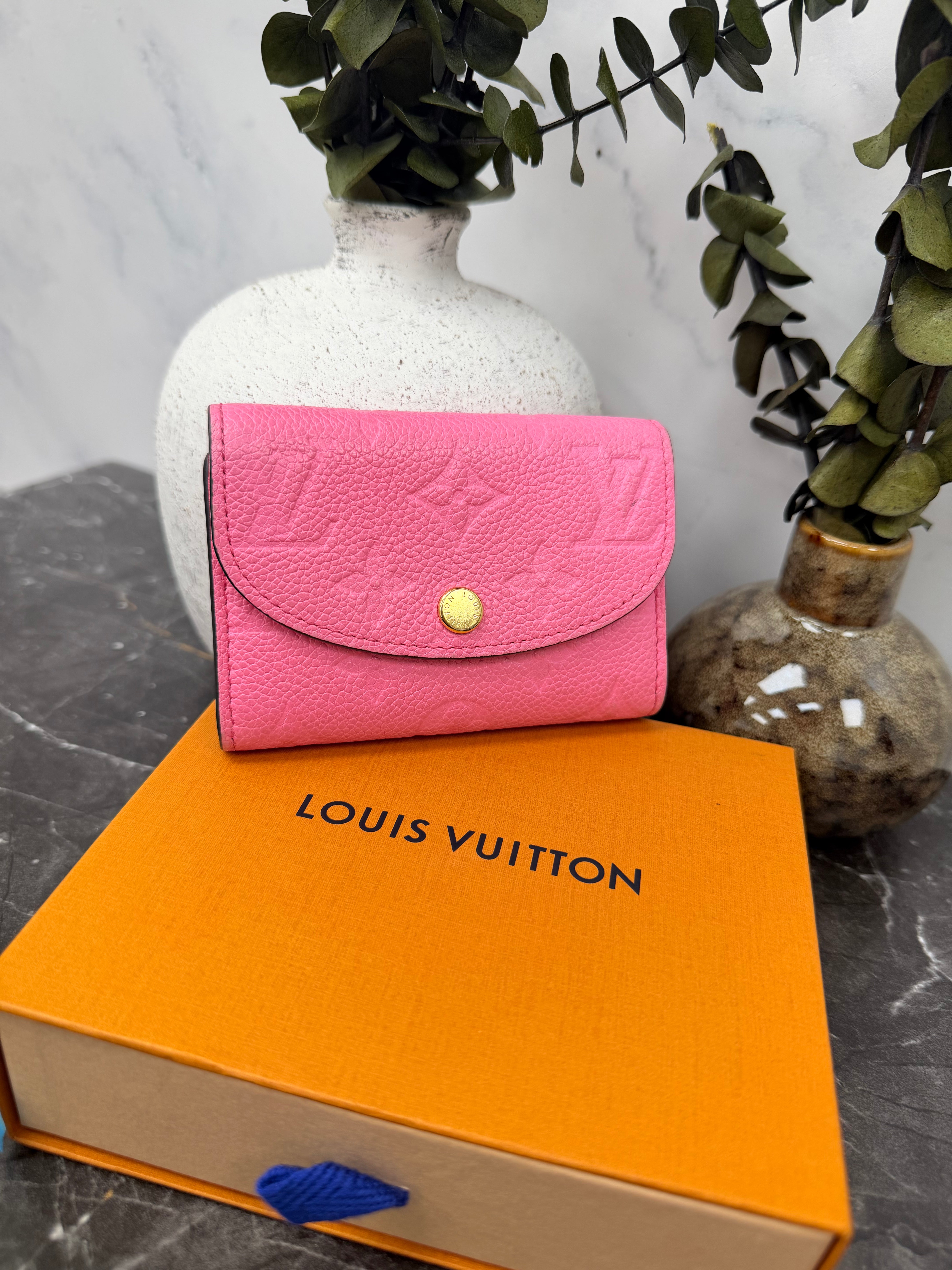 Louis Vuitton Monogram Hot Pink Empreinte Leather Compact Wallet