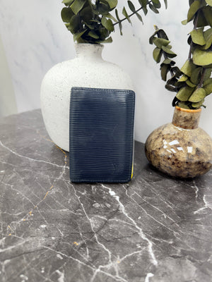 Louis Vuitton Navy Blue Epi Leather Pocket Organizer