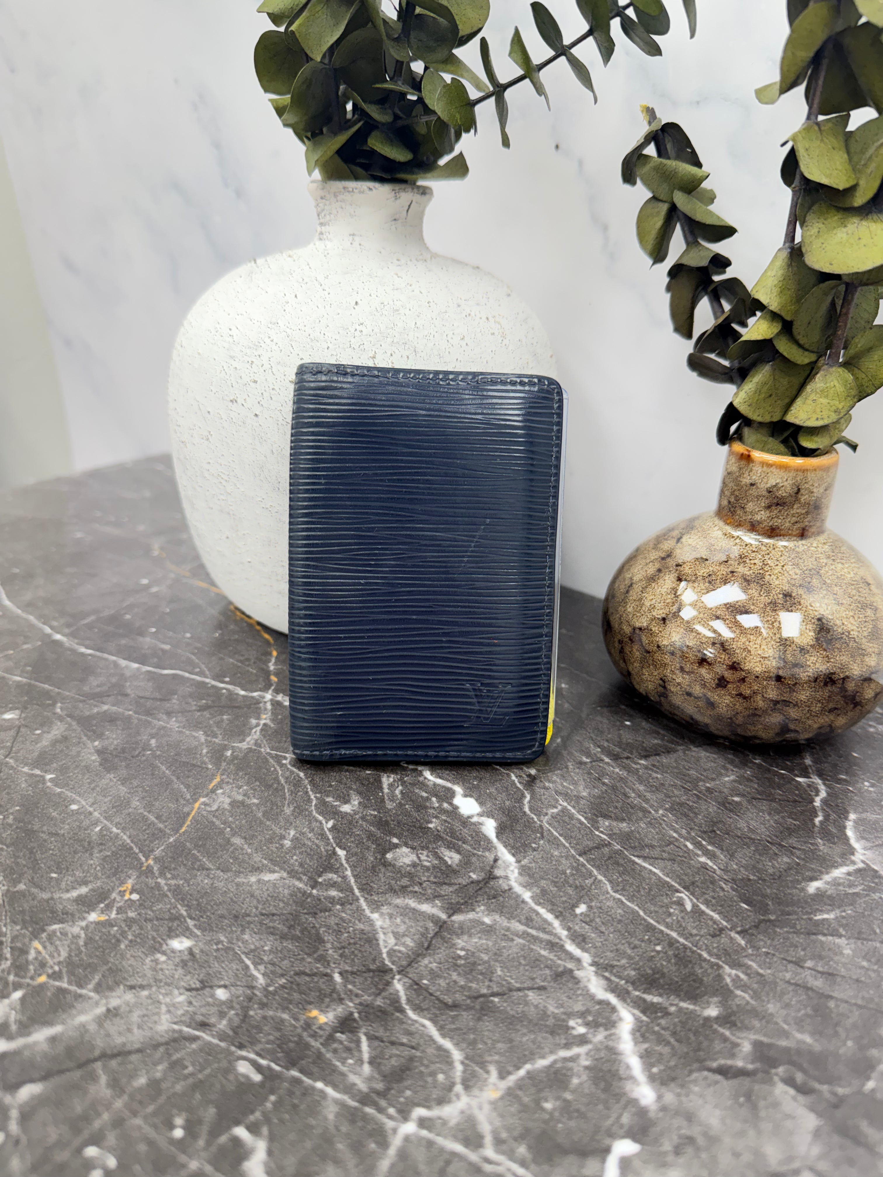 Louis Vuitton Navy Blue Epi Leather Pocket Organizer