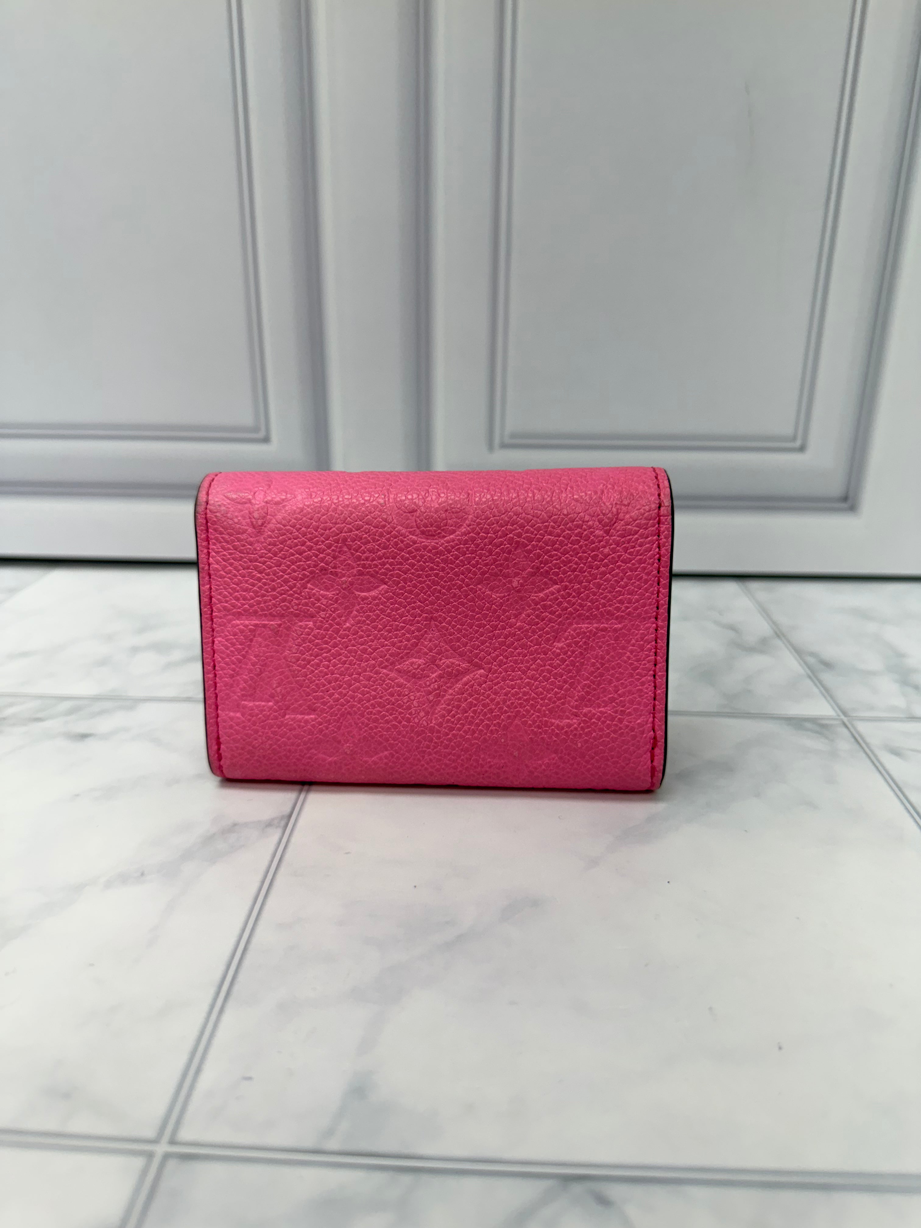 Louis Vuitton Monogram Hot Pink Empreinte Leather Compact Wallet