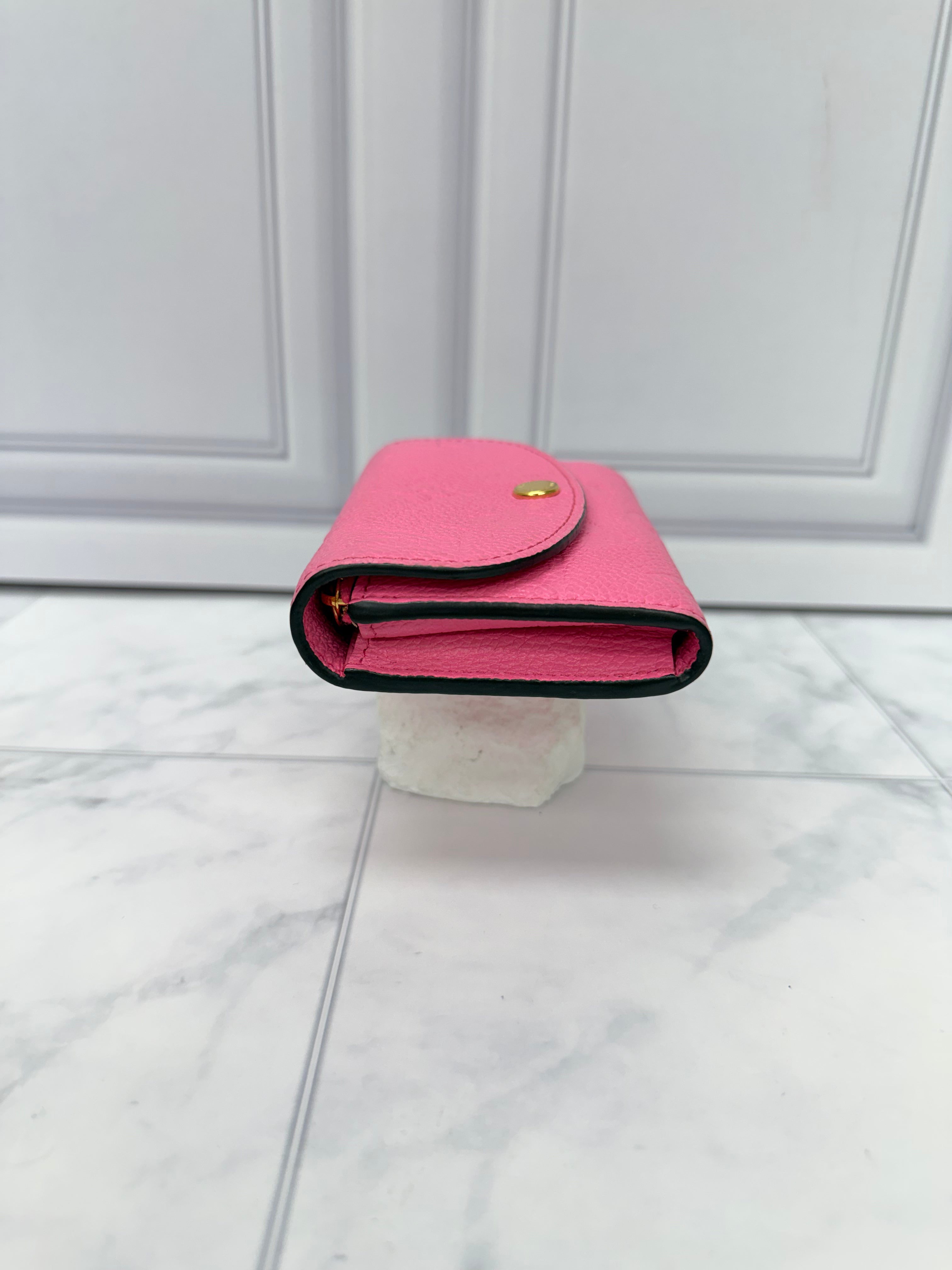 Louis Vuitton Monogram Hot Pink Empreinte Leather Compact Wallet