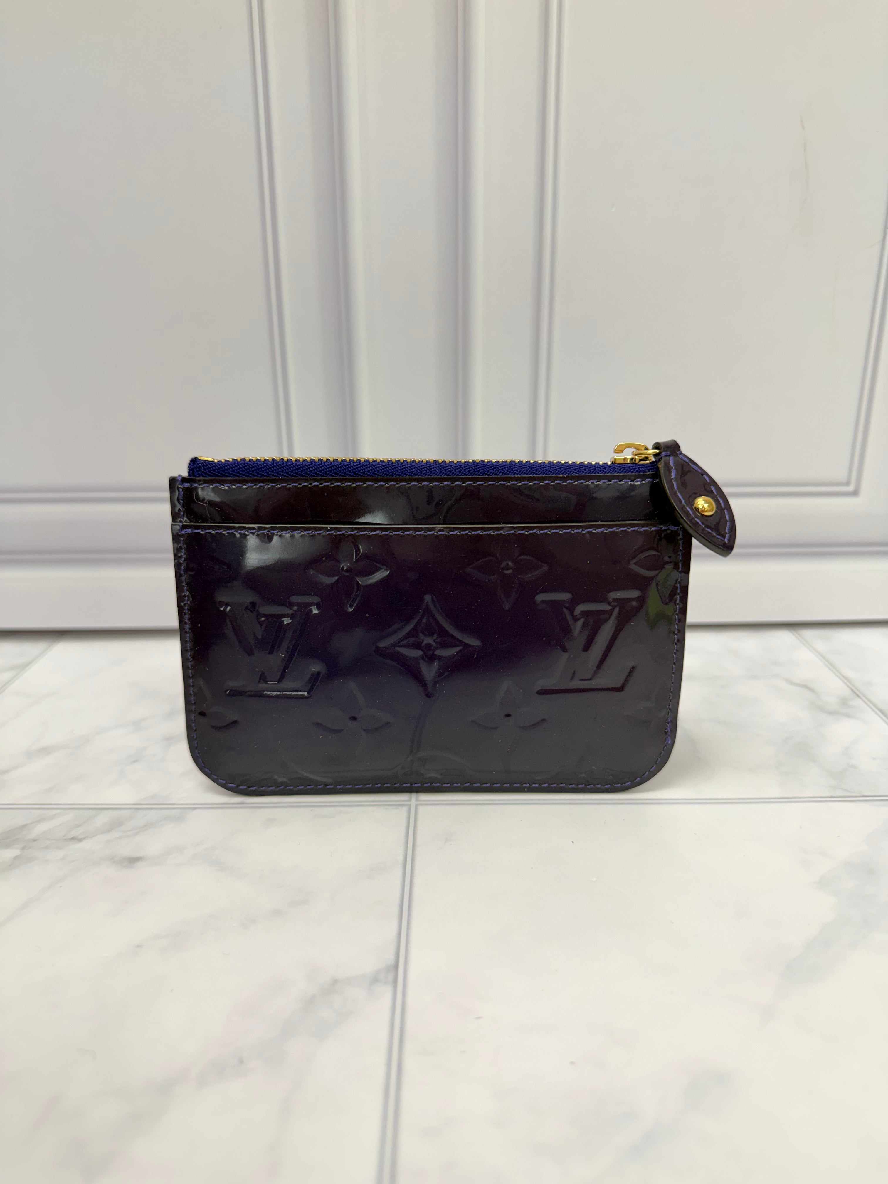 Louis Vuitton Monogram Purple Vernis Leather Key Pouch