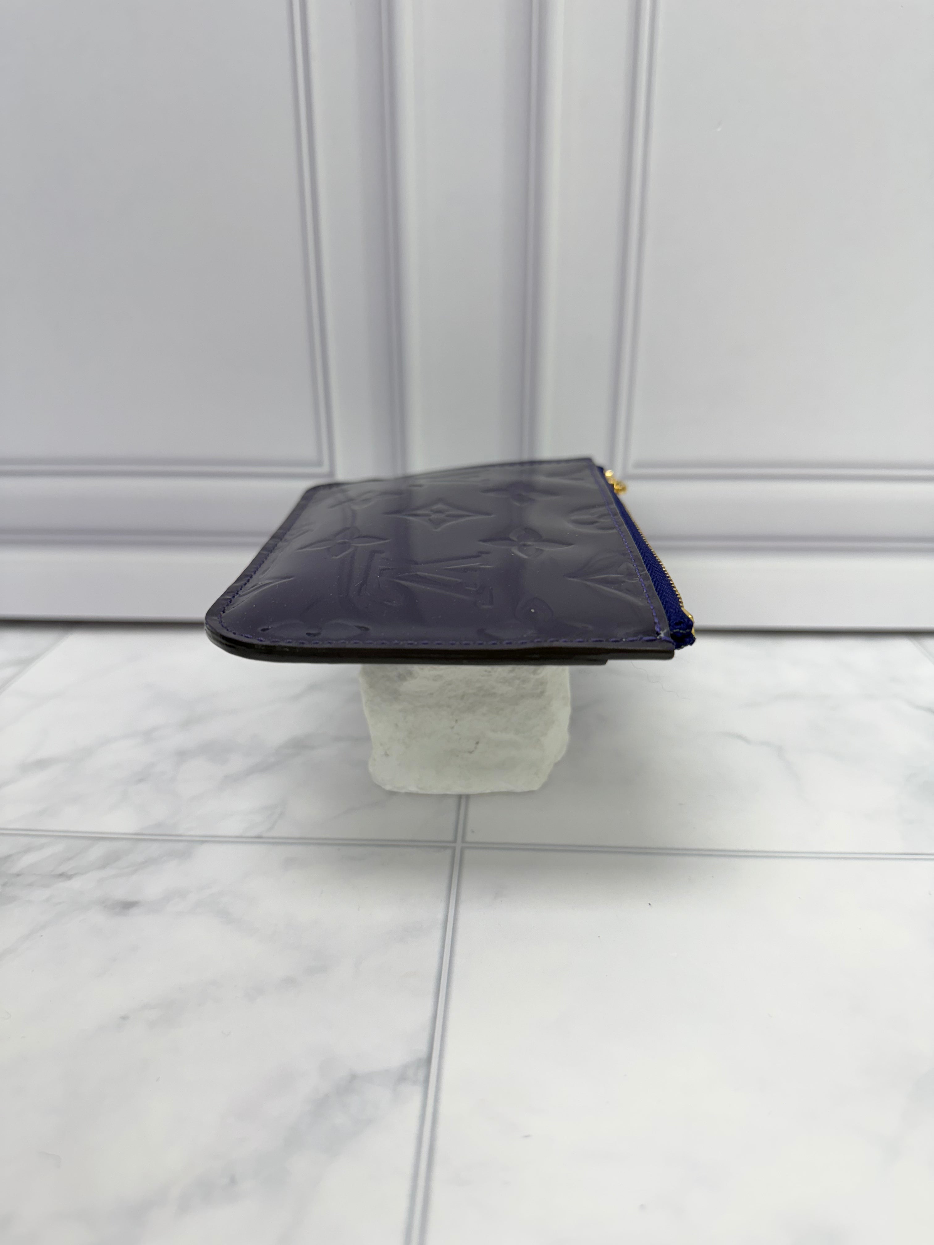 Louis Vuitton Monogram Purple Vernis Leather Key Pouch
