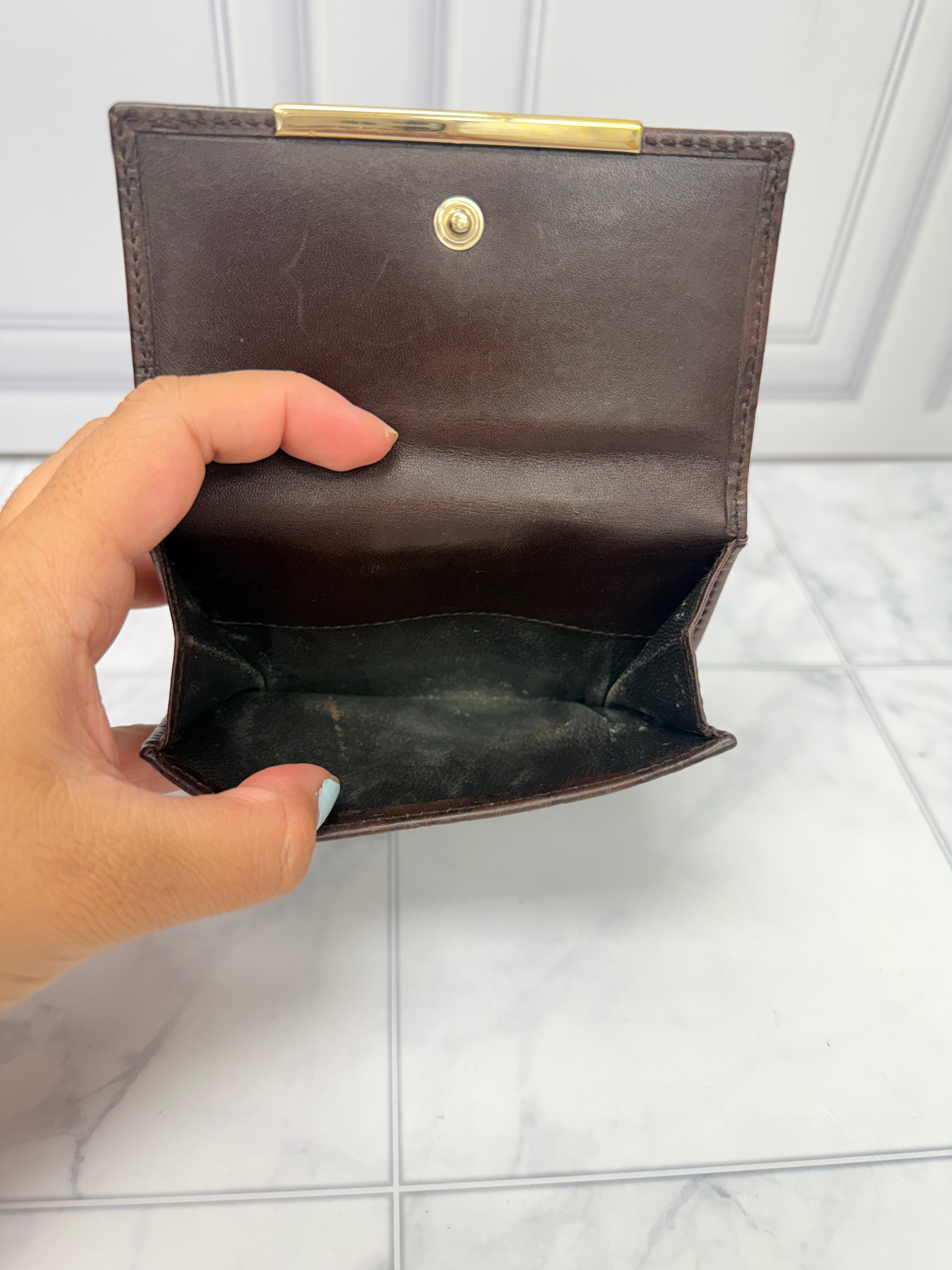 Gucci Brown Guccissima Leather French Flap Wallet
