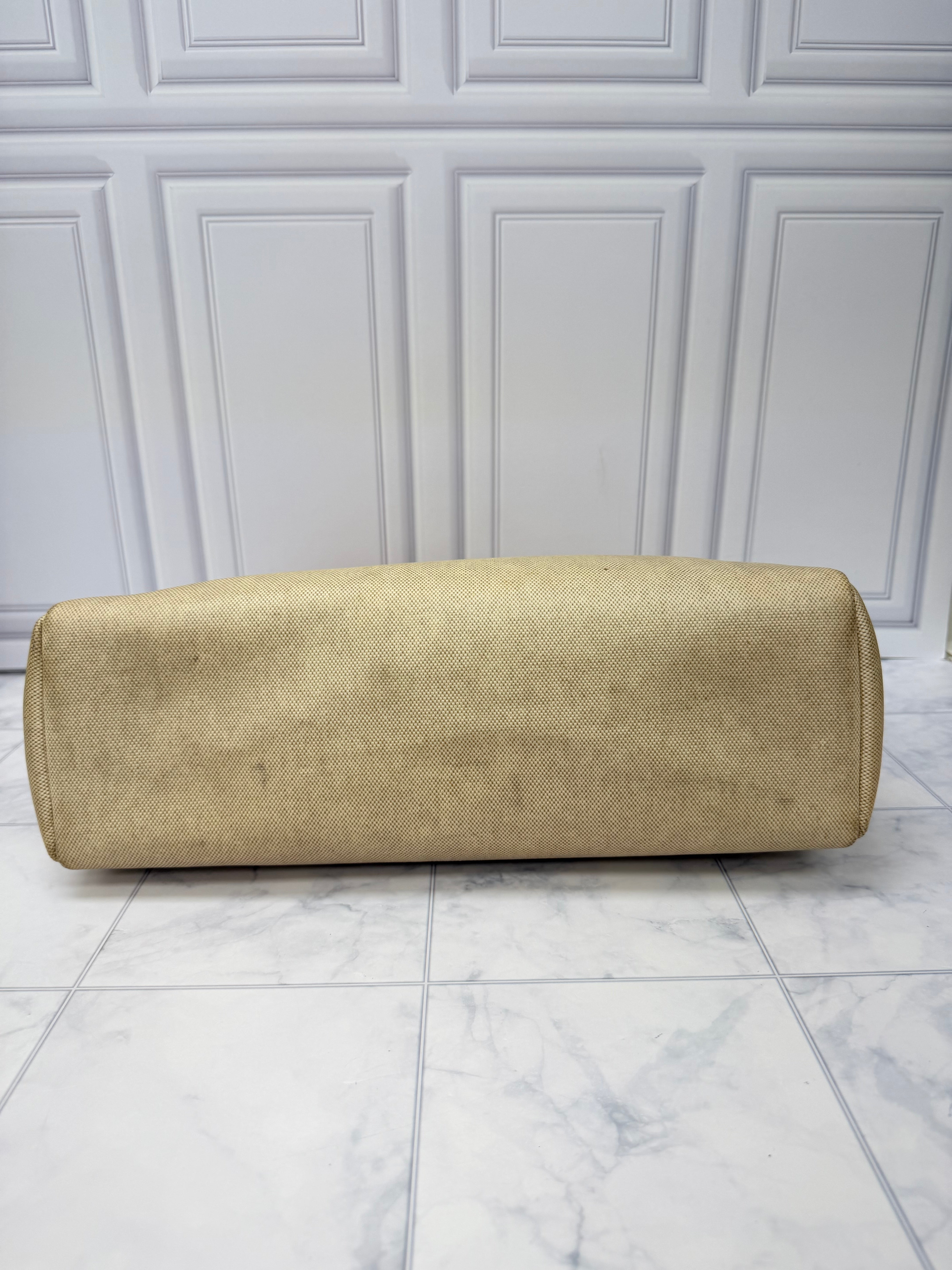 Hermes Beige Canvas Herbag MM Handbag