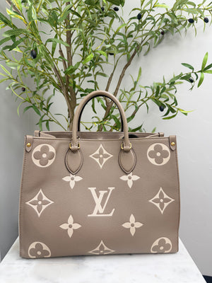 Louis Vuitton Monogram Turtledove Empreinte Leather On The Go MM