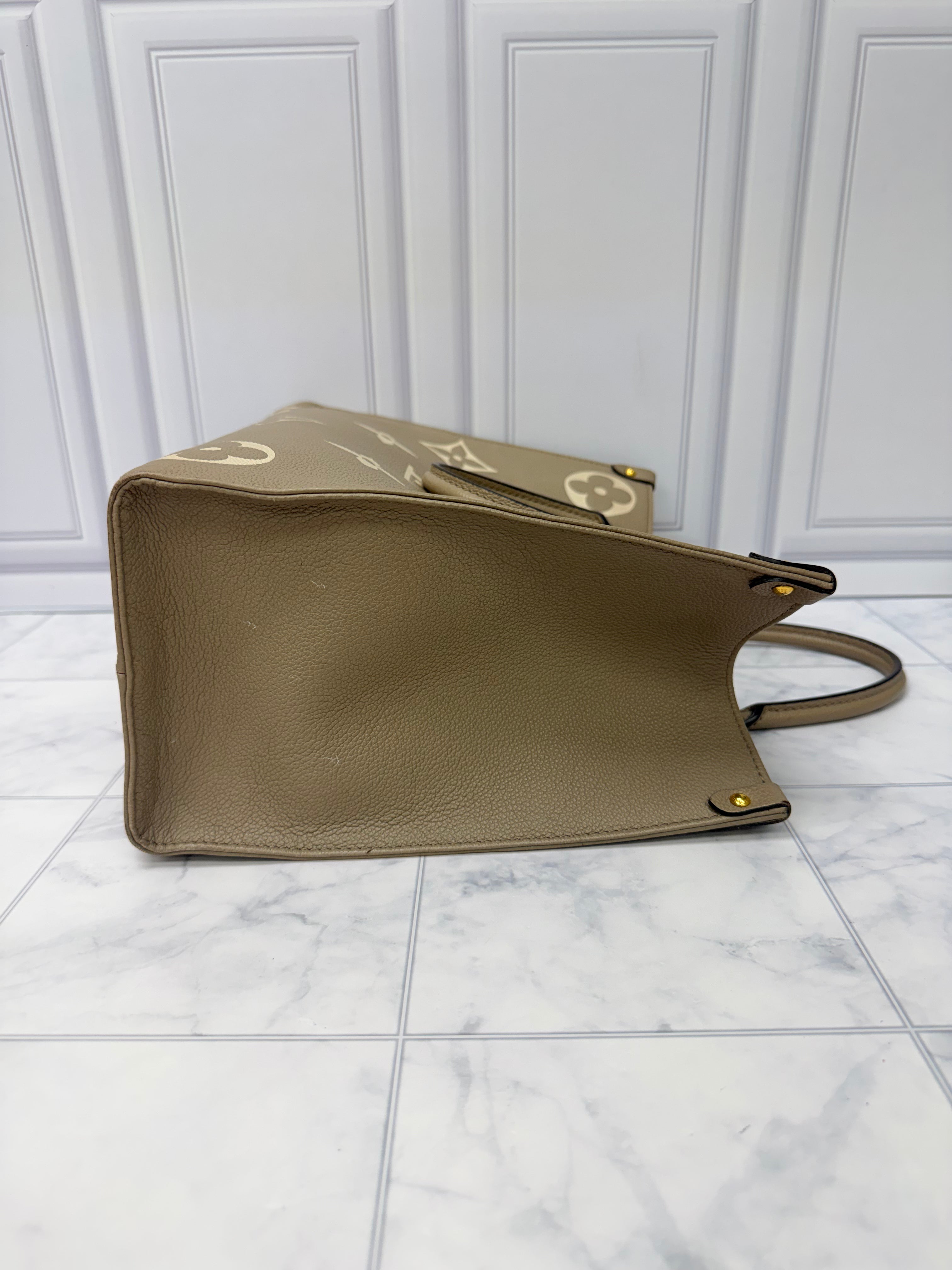 Louis Vuitton Monogram Turtledove Empreinte Leather On The Go MM