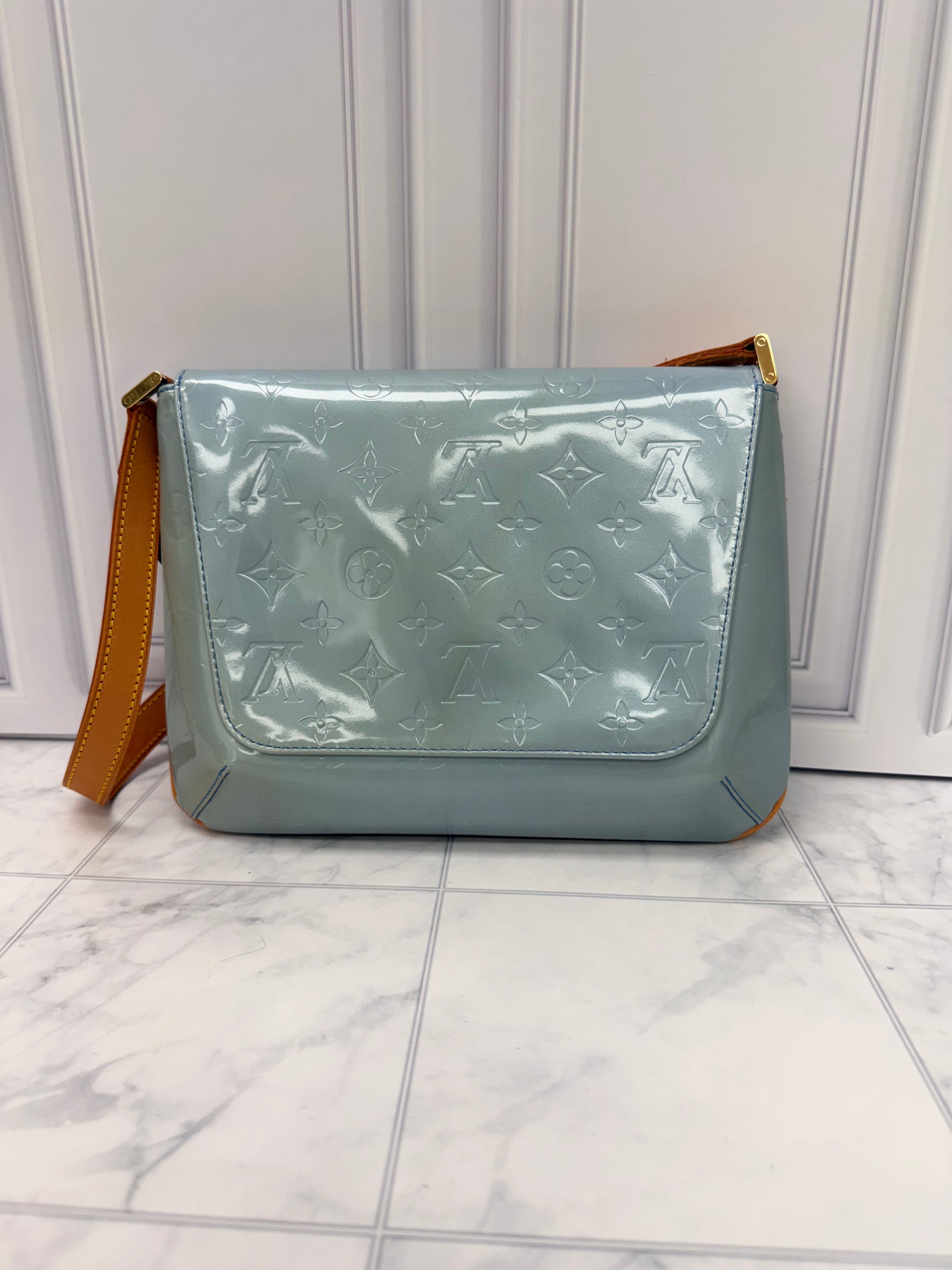 Louis Vuitton Monogram Blue Vernis Leather Thompson Street Shoulder Bag