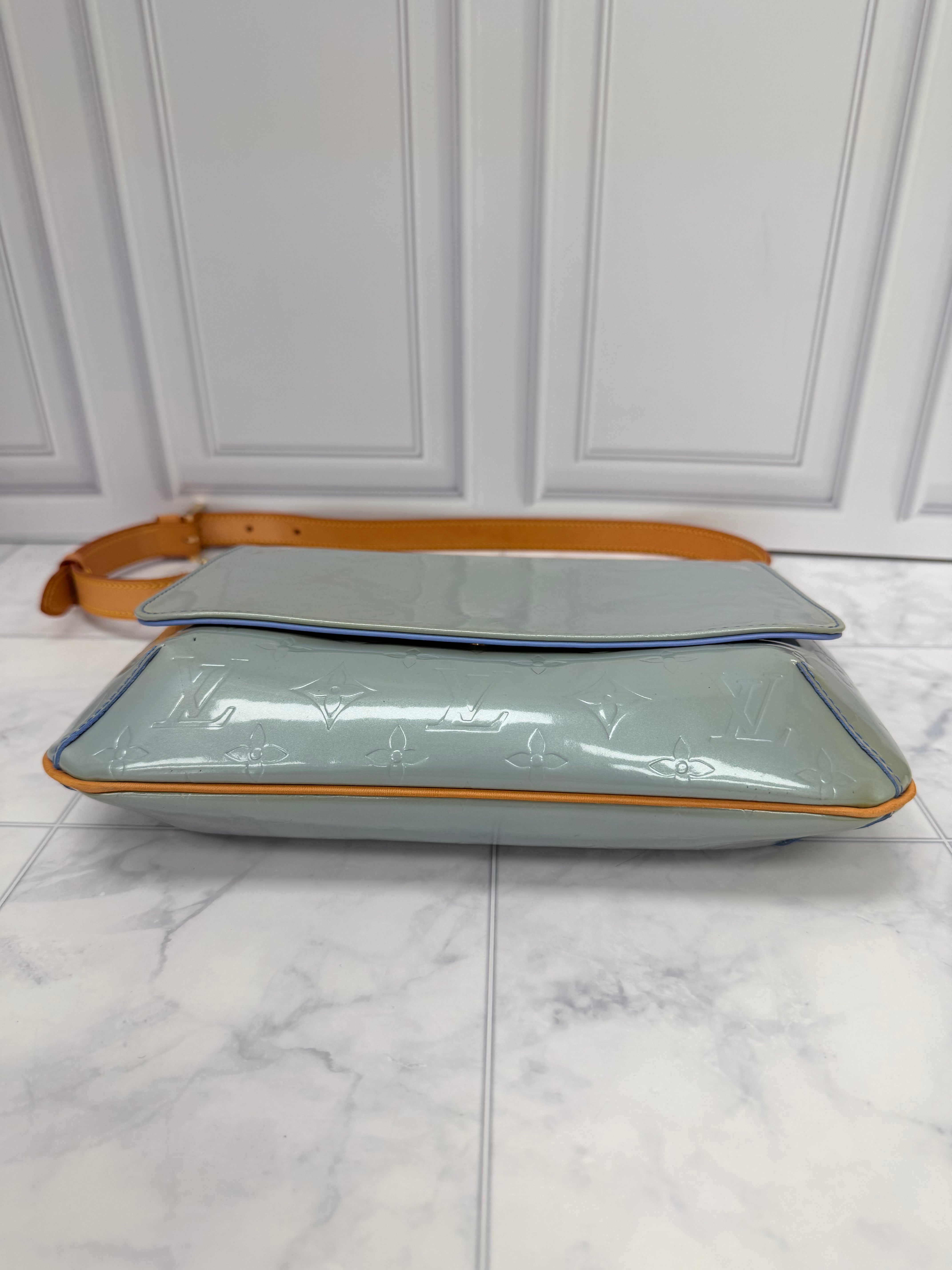 Louis Vuitton Monogram Blue Vernis Leather Thompson Street Shoulder Bag