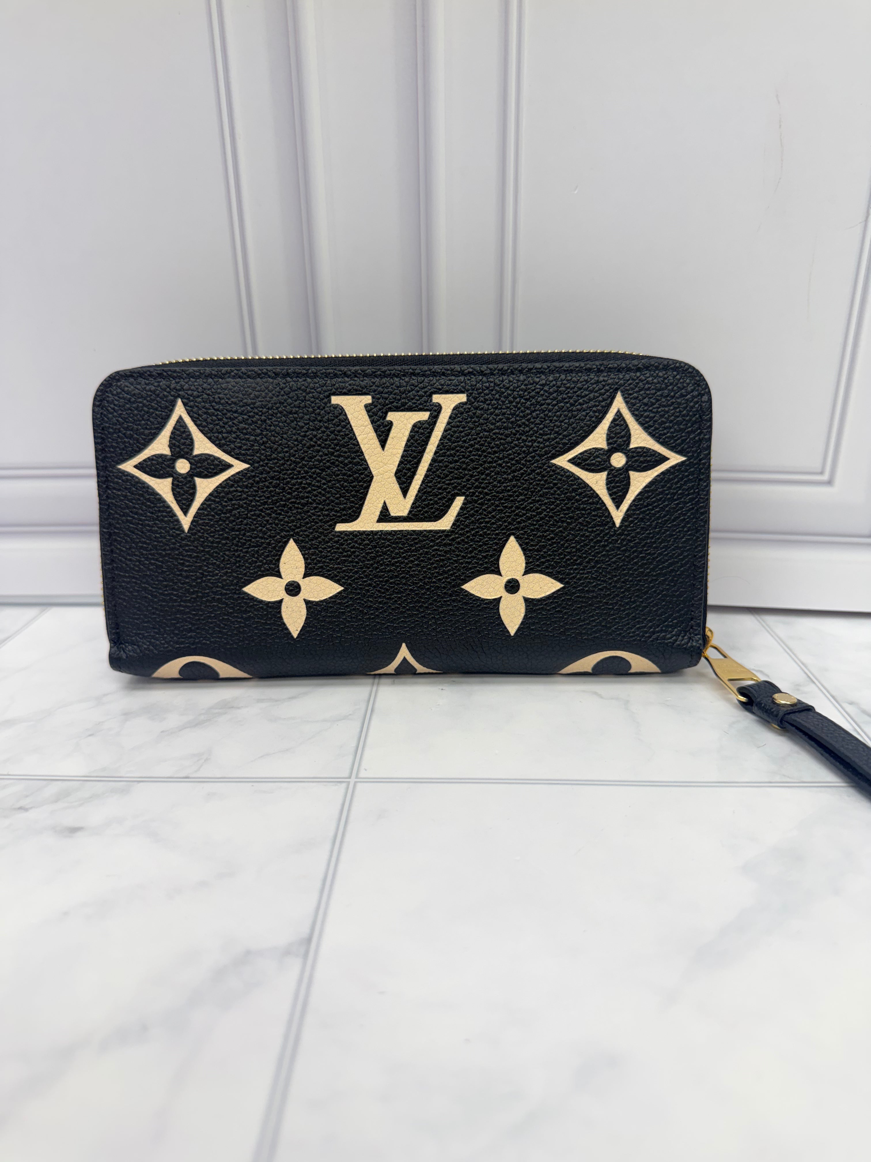 Louis Vuitton Monogram Black Empreinte Leather Zippy Wallet
