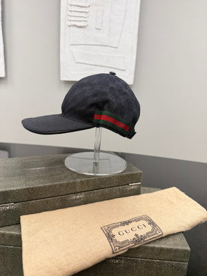 Gucci Black GG Canvas Baseball Cap