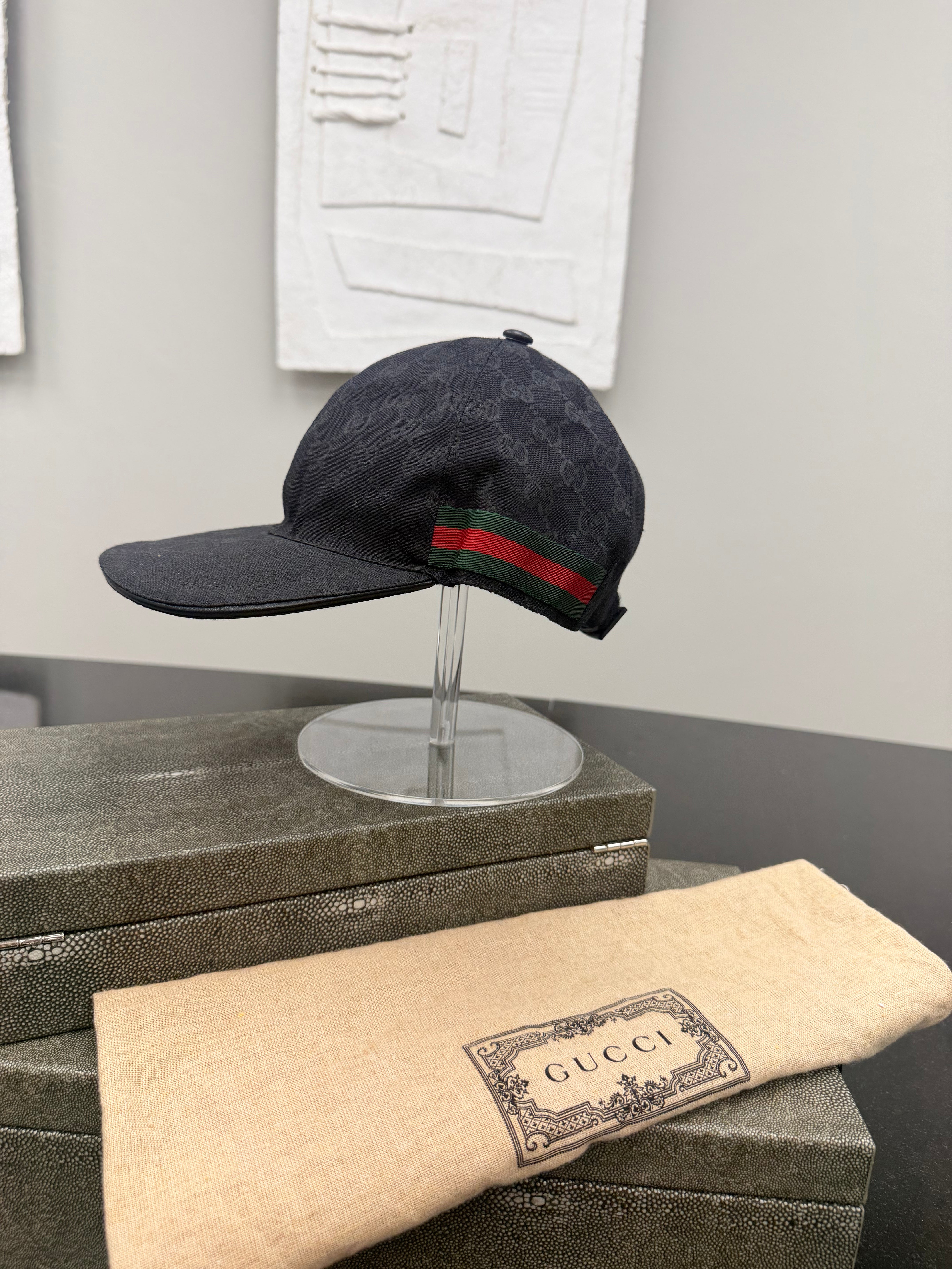 Gucci Black GG Canvas Baseball Cap